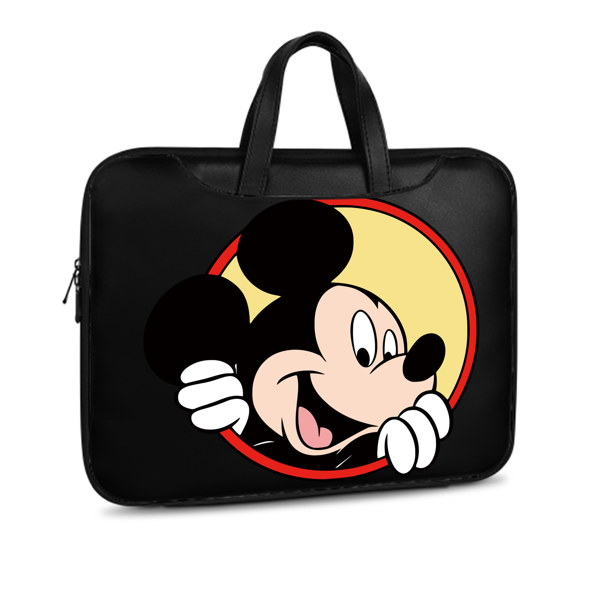 （画像用） ミッキーマウス Mickey Mouse レザーラップトップバッグ　ノートパソコンケース