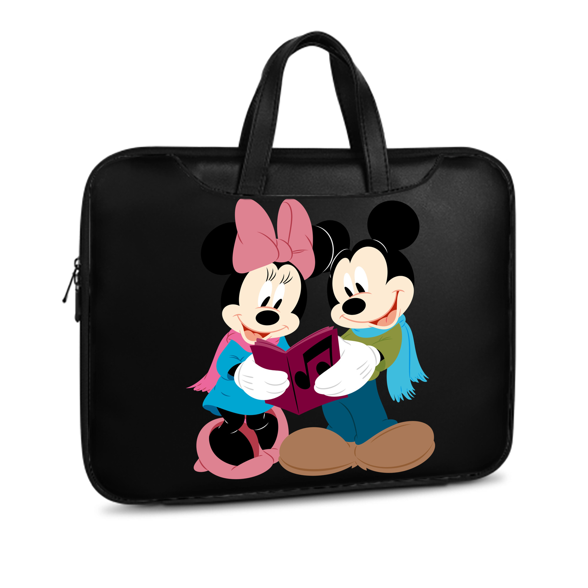 （画像用） ミッキーマウス Mickey Mouse レザーラップトップバッグ　ノートパソコンケース