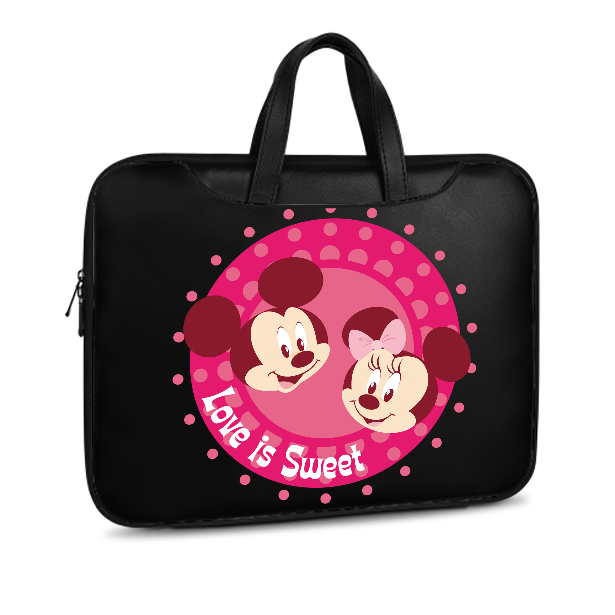 （画像用） ミッキーマウス Mickey Mouse レザーラップトップバッグ　ノートパソコンケース