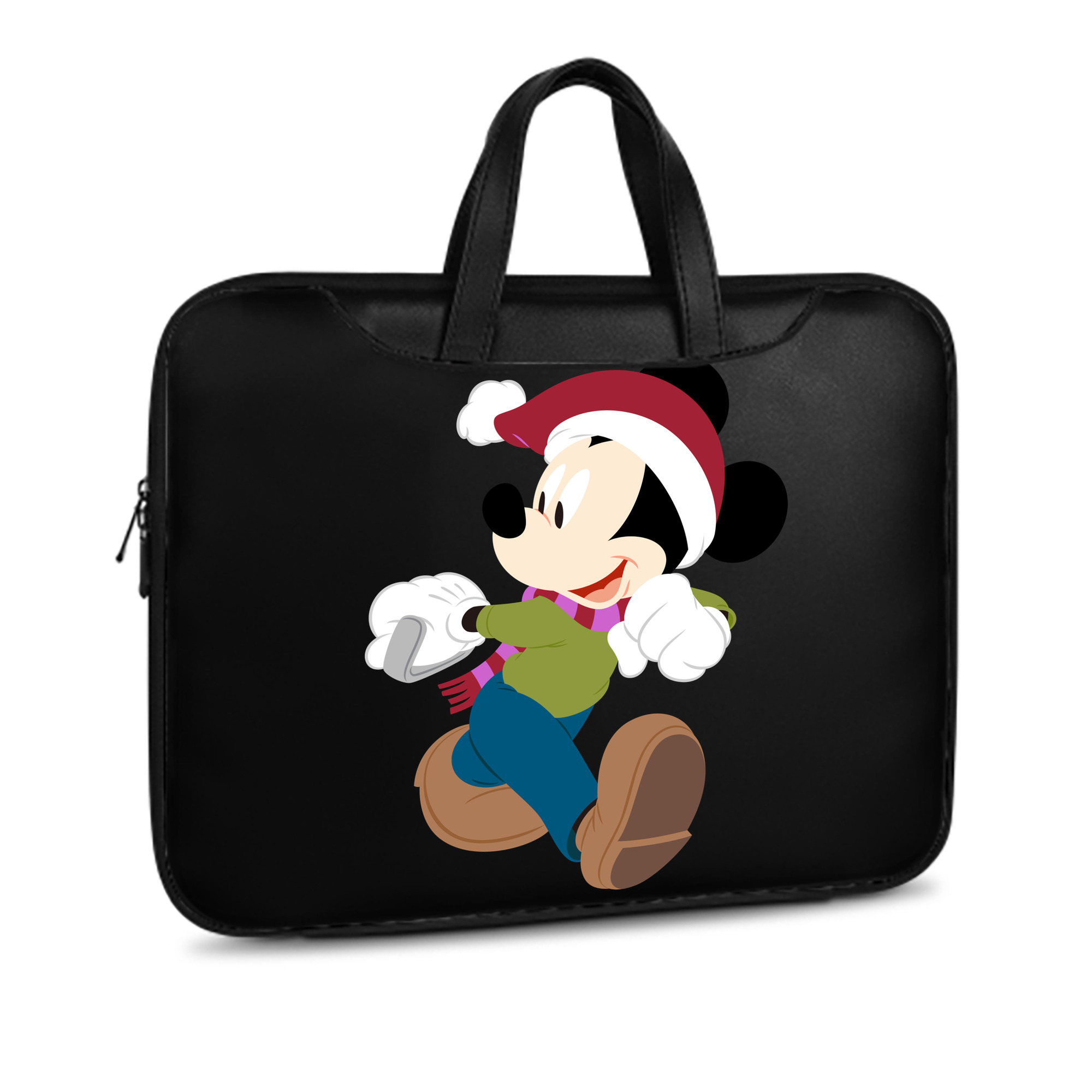 ミッキーマウス Mickey Mouse レザーラップトップバッグ　ノートパソコンケース