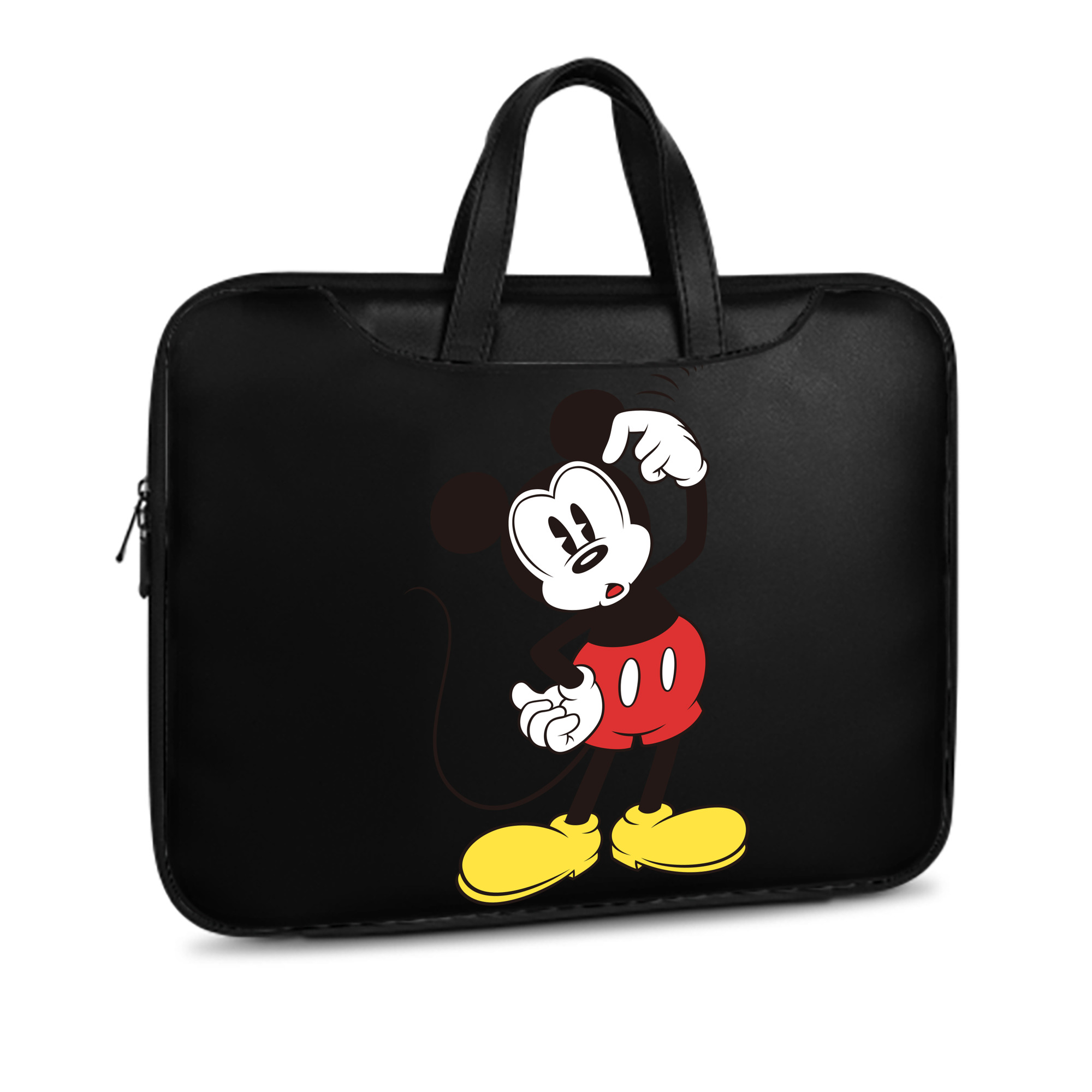 ミッキーマウス Mickey Mouse レザーラップトップバッグ　ノートパソコンケース