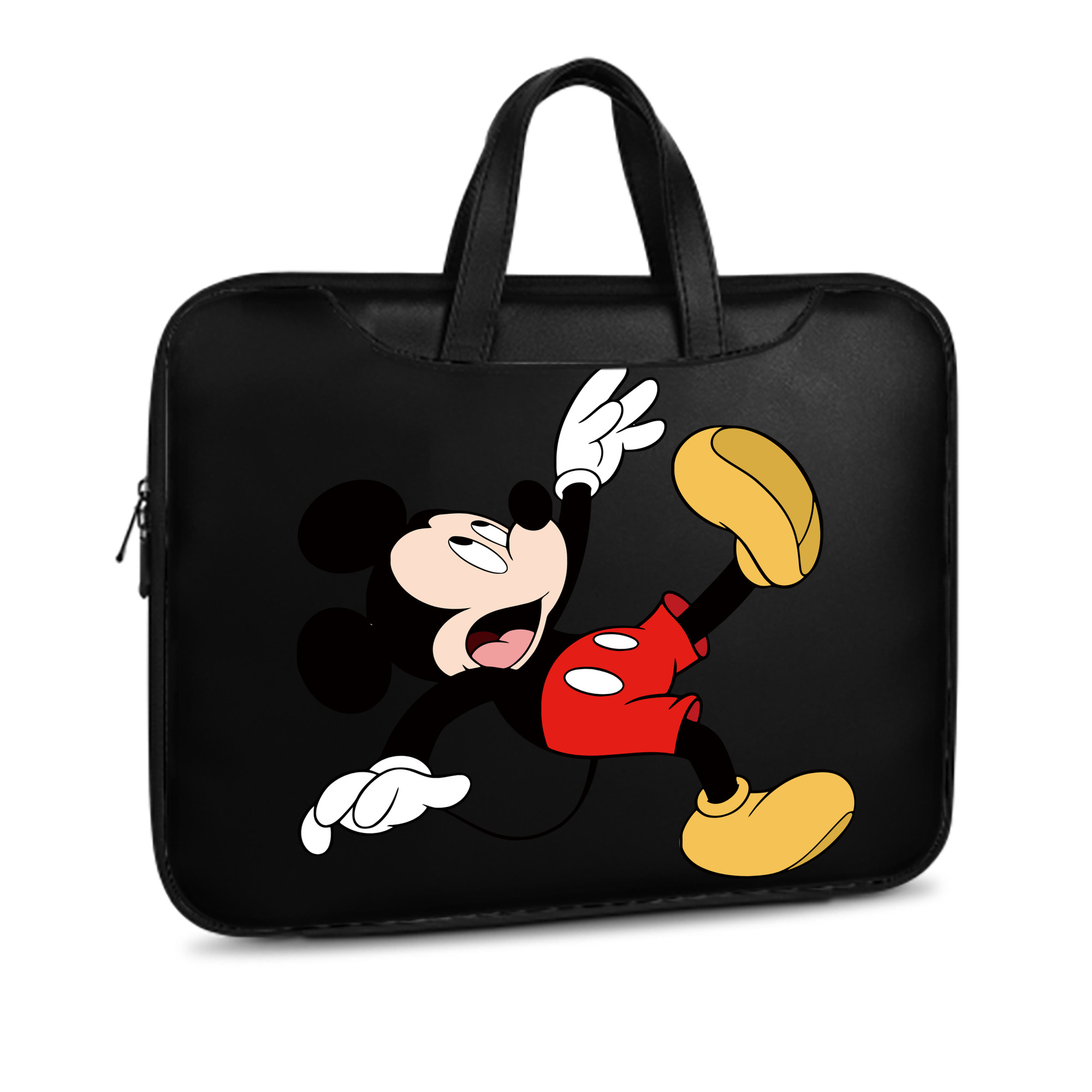 （画像用） ミッキーマウス Mickey Mouse レザーラップトップバッグ　ノートパソコンケース