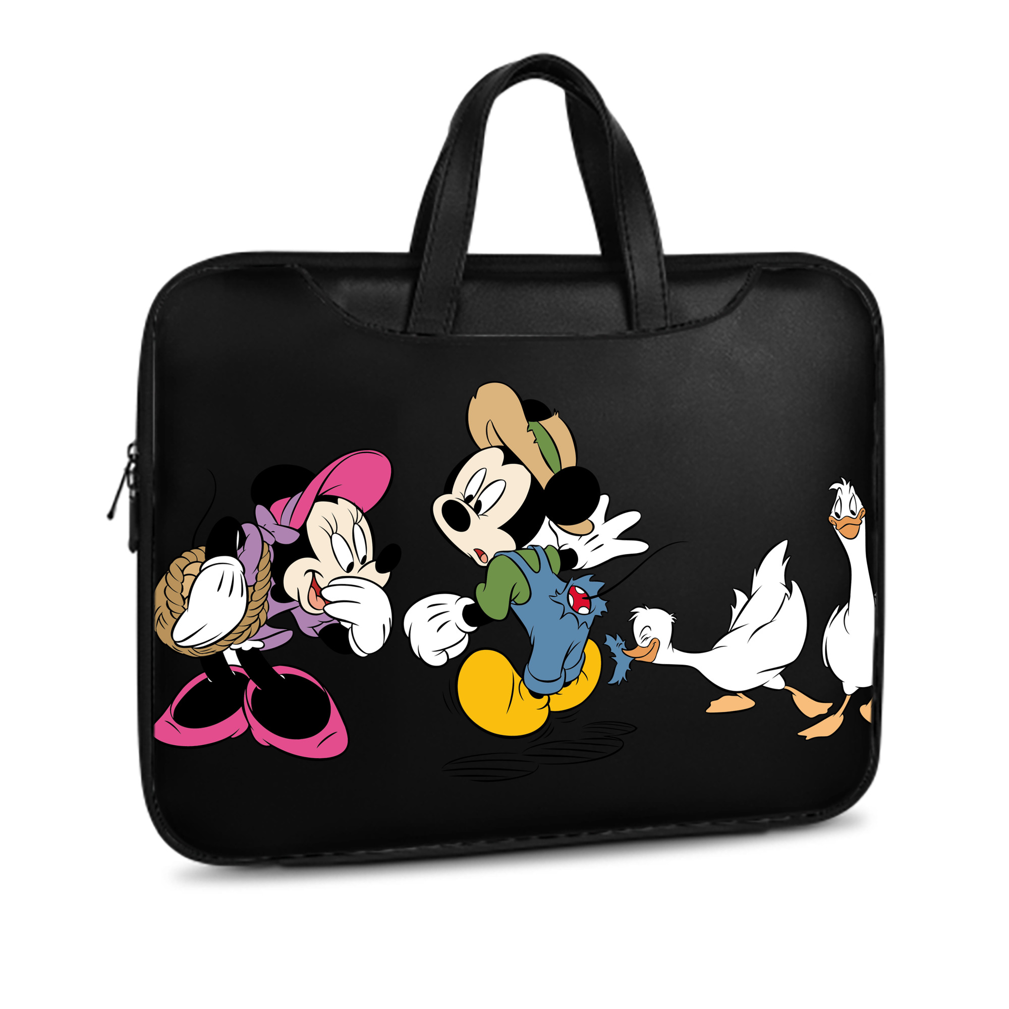（画像用） ミッキーマウス Mickey Mouse レザーラップトップバッグ　ノートパソコンケース