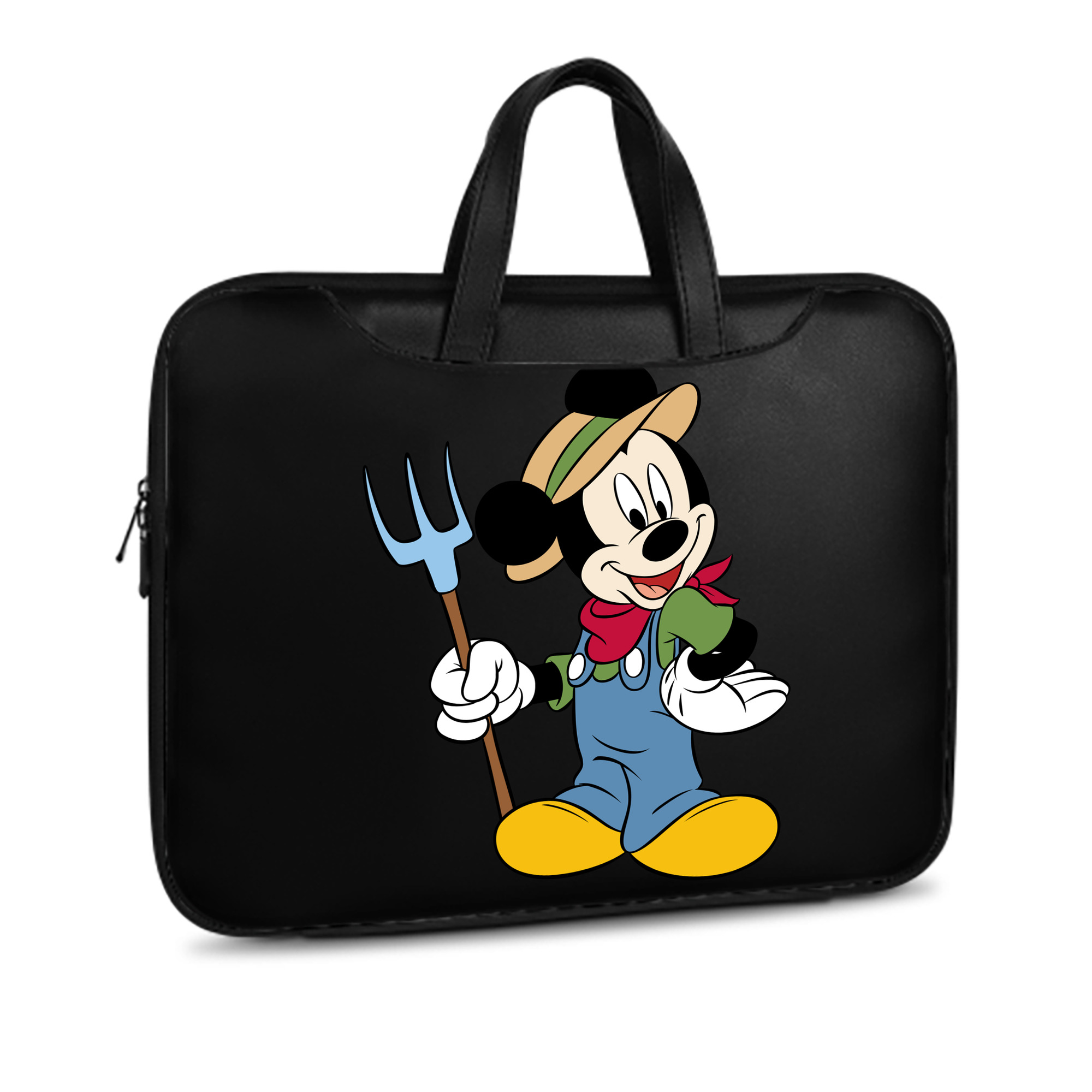 （画像用） ミッキーマウス Mickey Mouse レザーラップトップバッグ　ノートパソコンケース