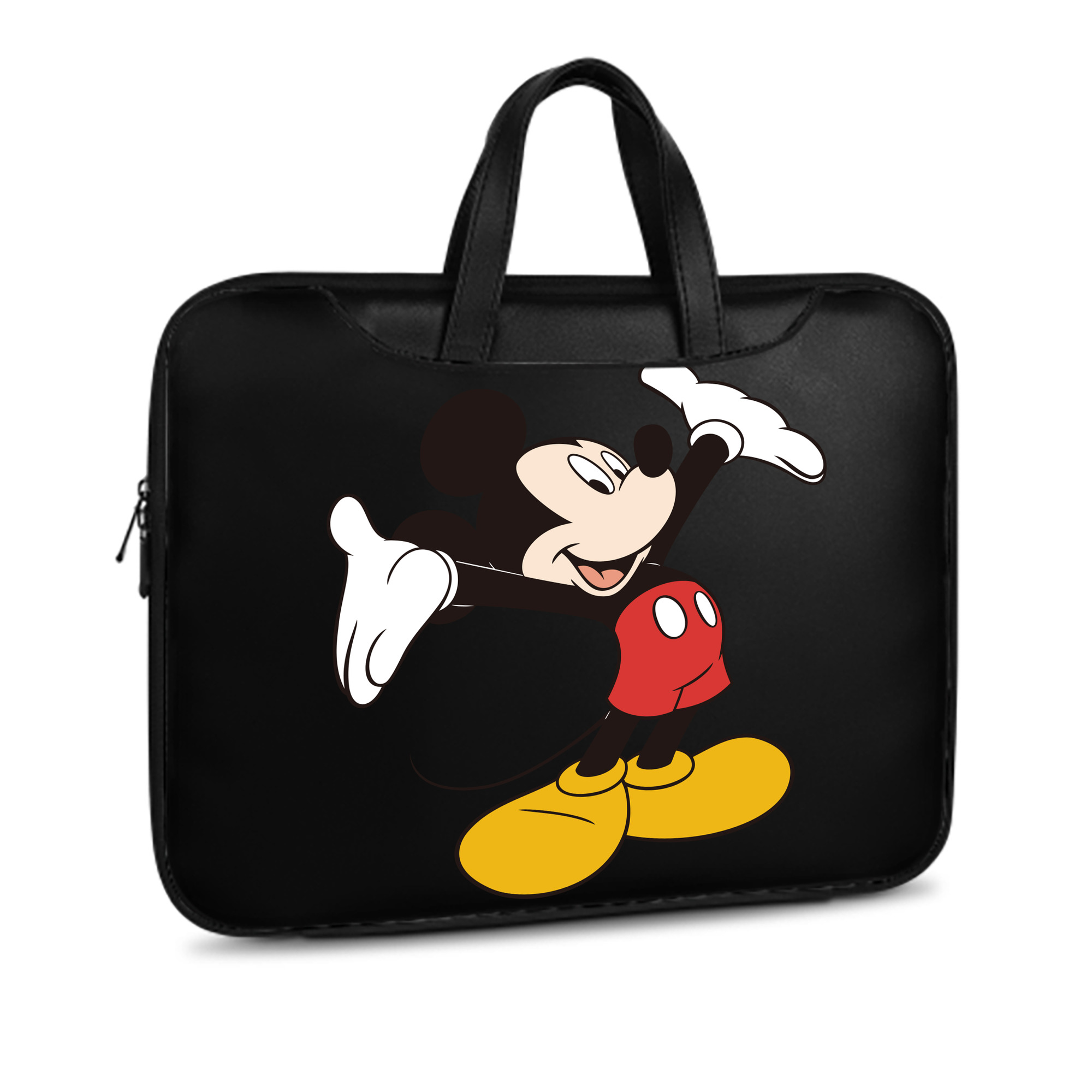 （画像用） ミッキーマウス Mickey Mouse レザーラップトップバッグ　ノートパソコンケース