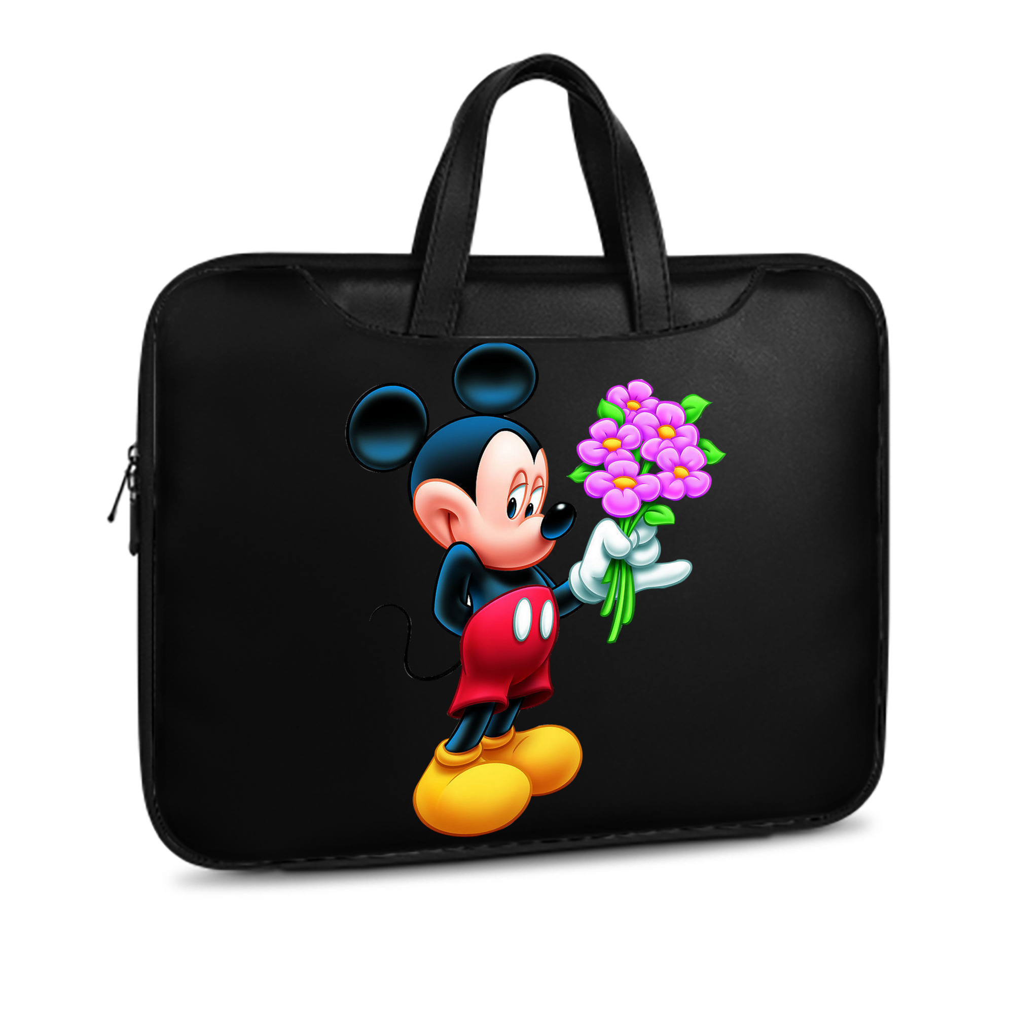 （画像用） ミッキーマウス Mickey Mouse レザーラップトップバッグ　ノートパソコンケース