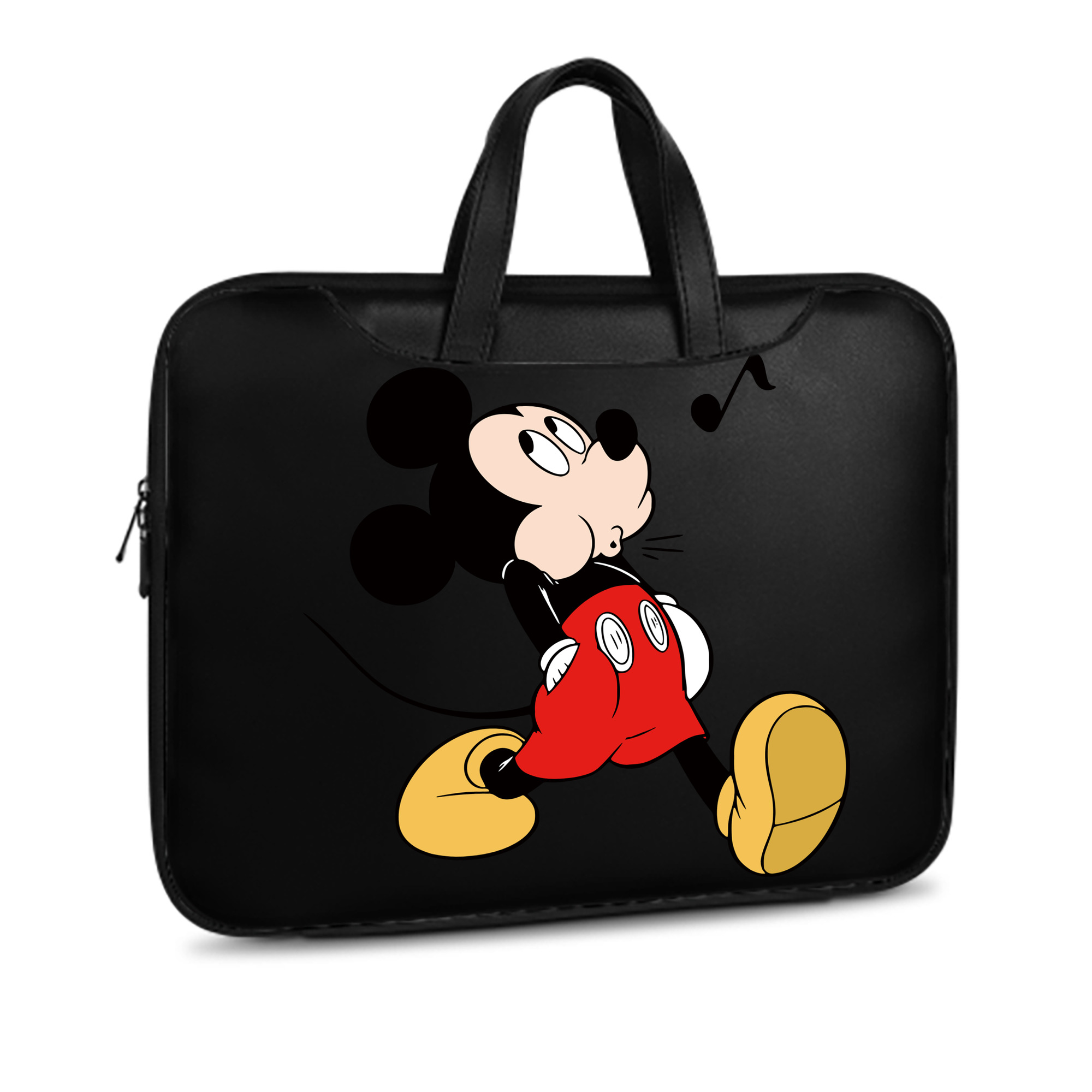 （画像用） ミッキーマウス Mickey Mouse レザーラップトップバッグ　ノートパソコンケース
