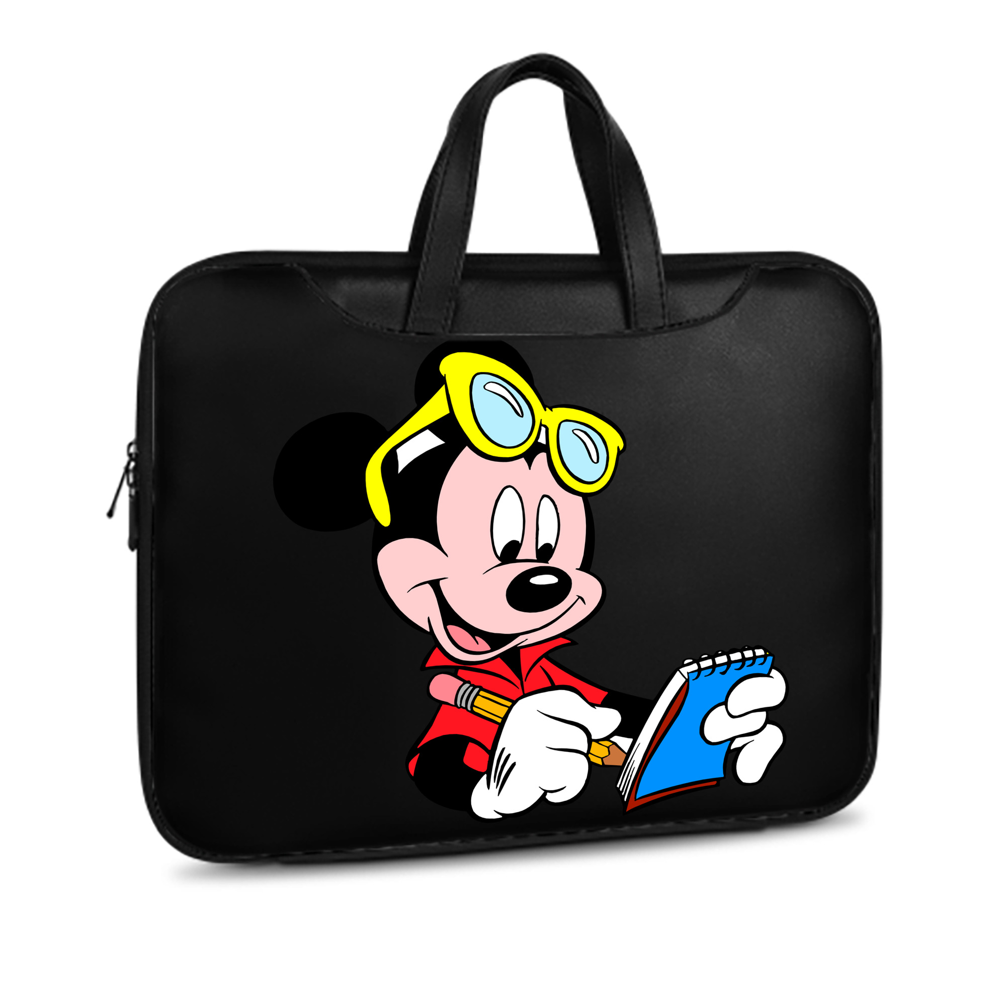 （画像用） ミッキーマウス Mickey Mouse レザーラップトップバッグ　ノートパソコンケース