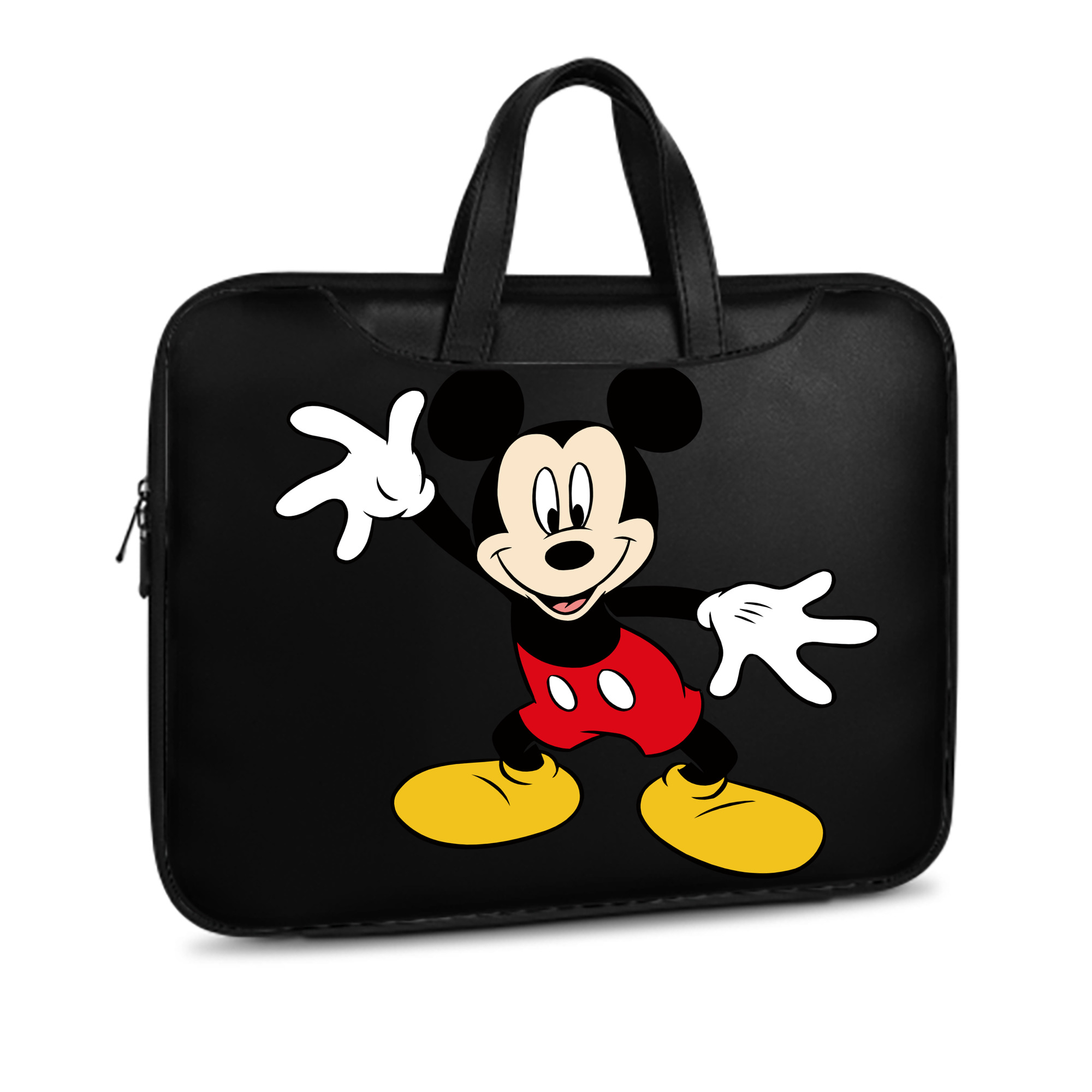 ミッキーマウス Mickey Mouse レザーラップトップバッグ　ノートパソコンケース