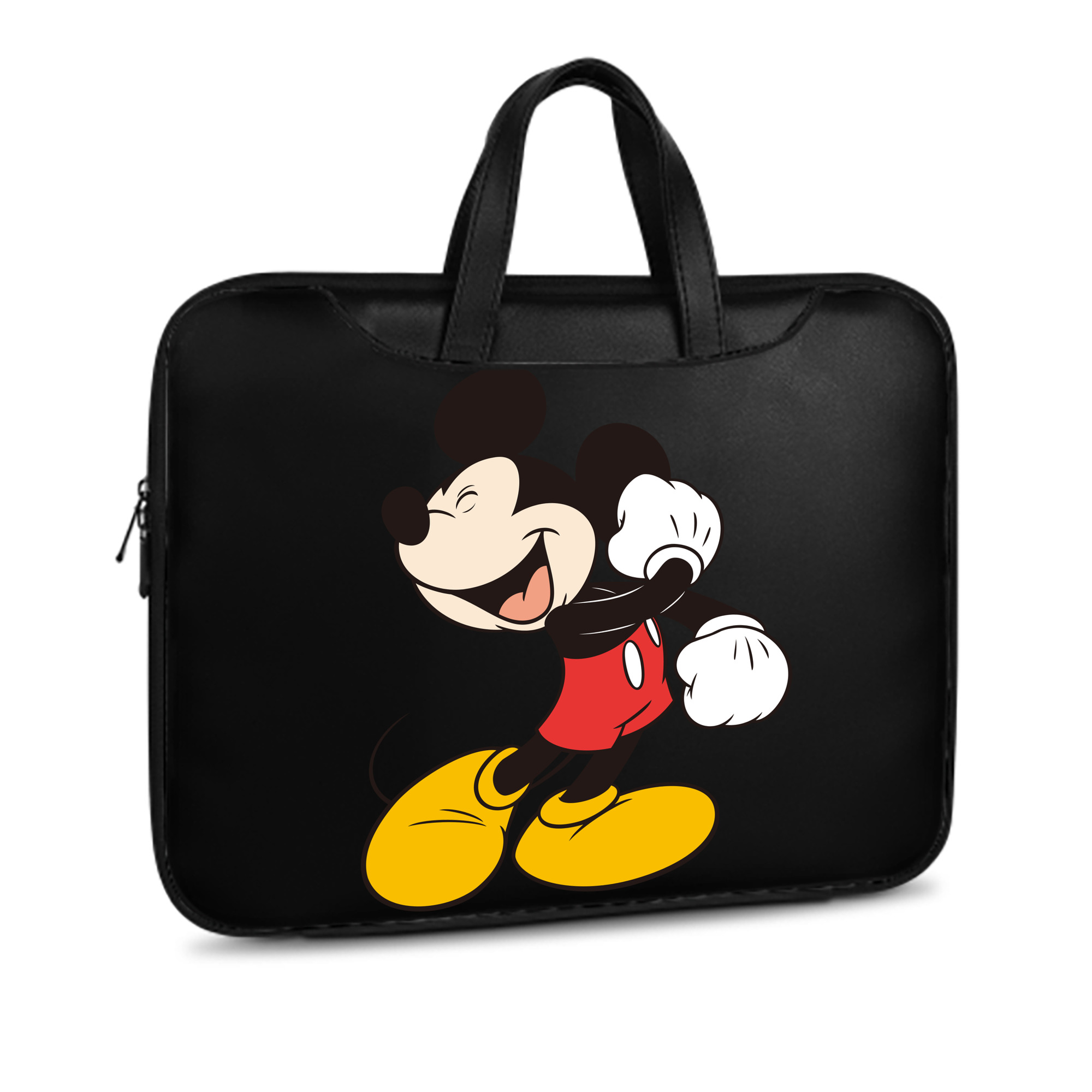 （画像用） ミッキーマウス Mickey Mouse レザーラップトップバッグ　ノートパソコンケース