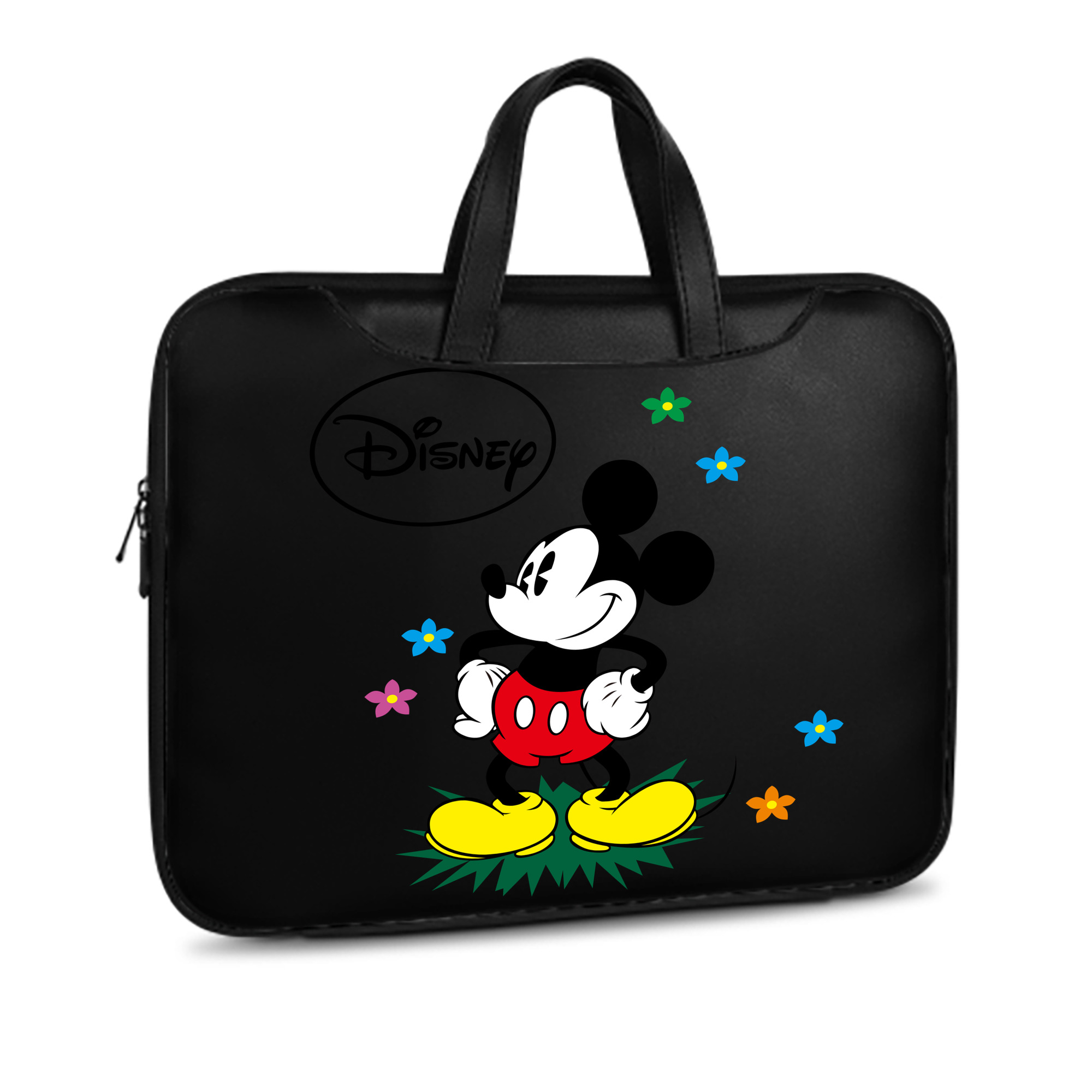 （画像用） ミッキーマウス Mickey Mouse レザーラップトップバッグ　ノートパソコンケース