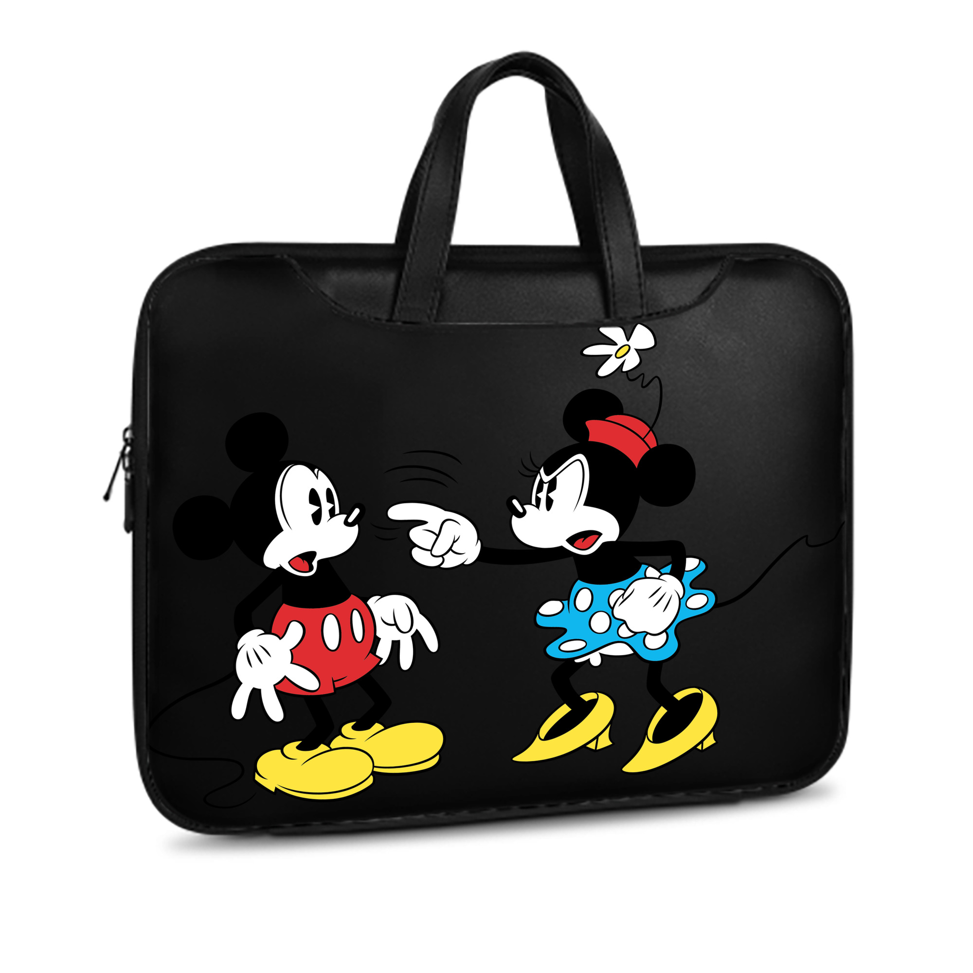 （画像用） ミッキーマウス Mickey Mouse レザーラップトップバッグ　ノートパソコンケース