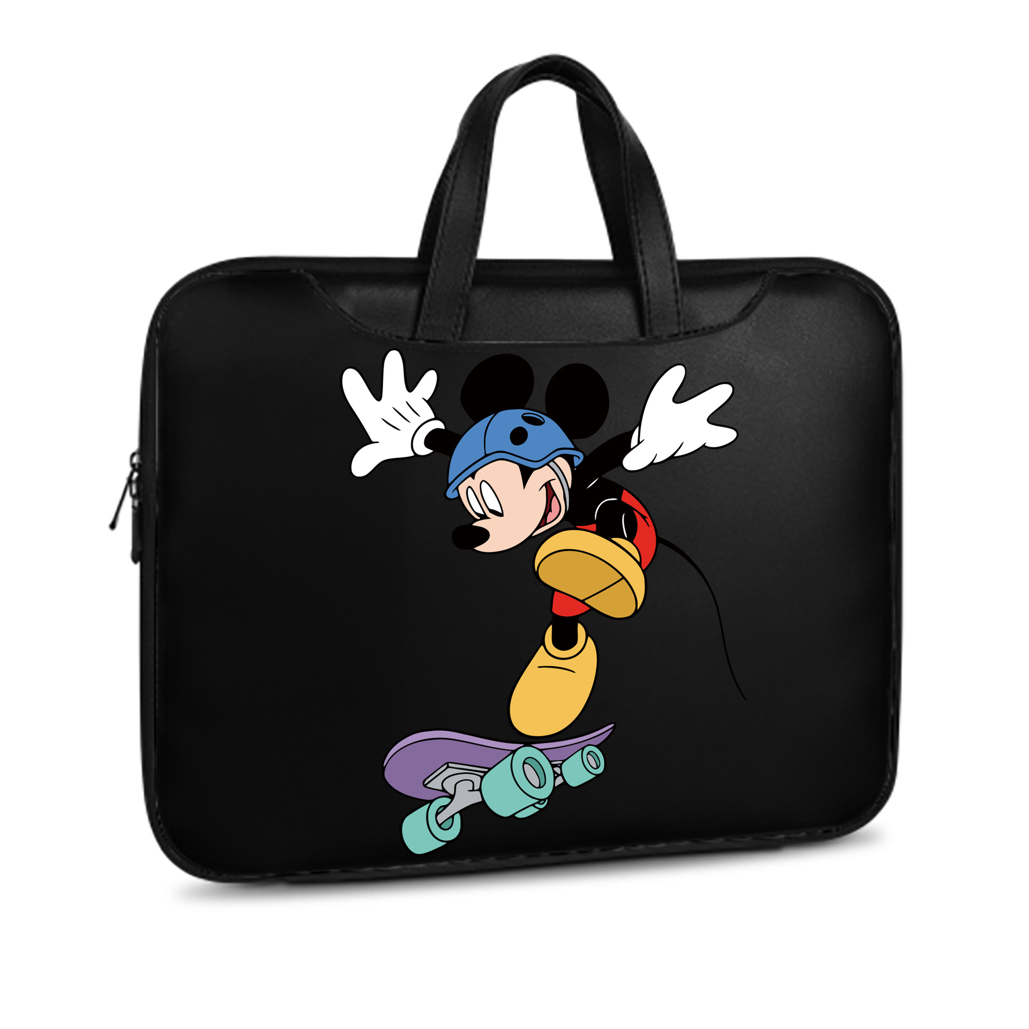 （画像用） ミッキーマウス Mickey Mouse レザーラップトップバッグ　ノートパソコンケース
