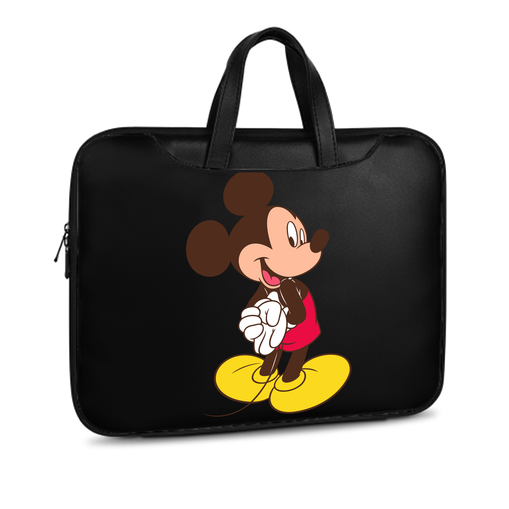 ミッキーマウス Mickey Mouse レザーラップトップバッグ　ノートパソコンケース