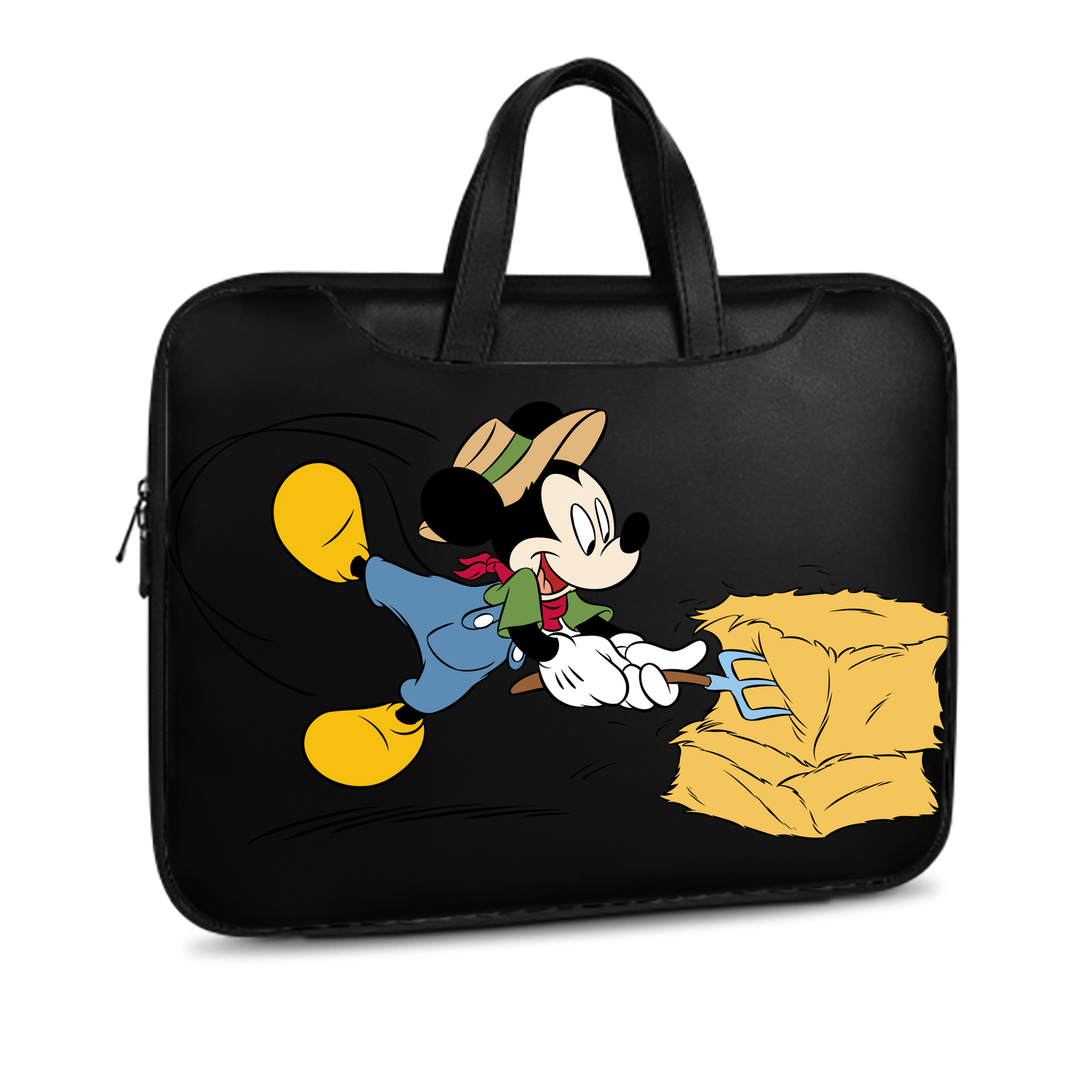 （画像用） ミッキーマウス Mickey Mouse レザーラップトップバッグ　ノートパソコンケース