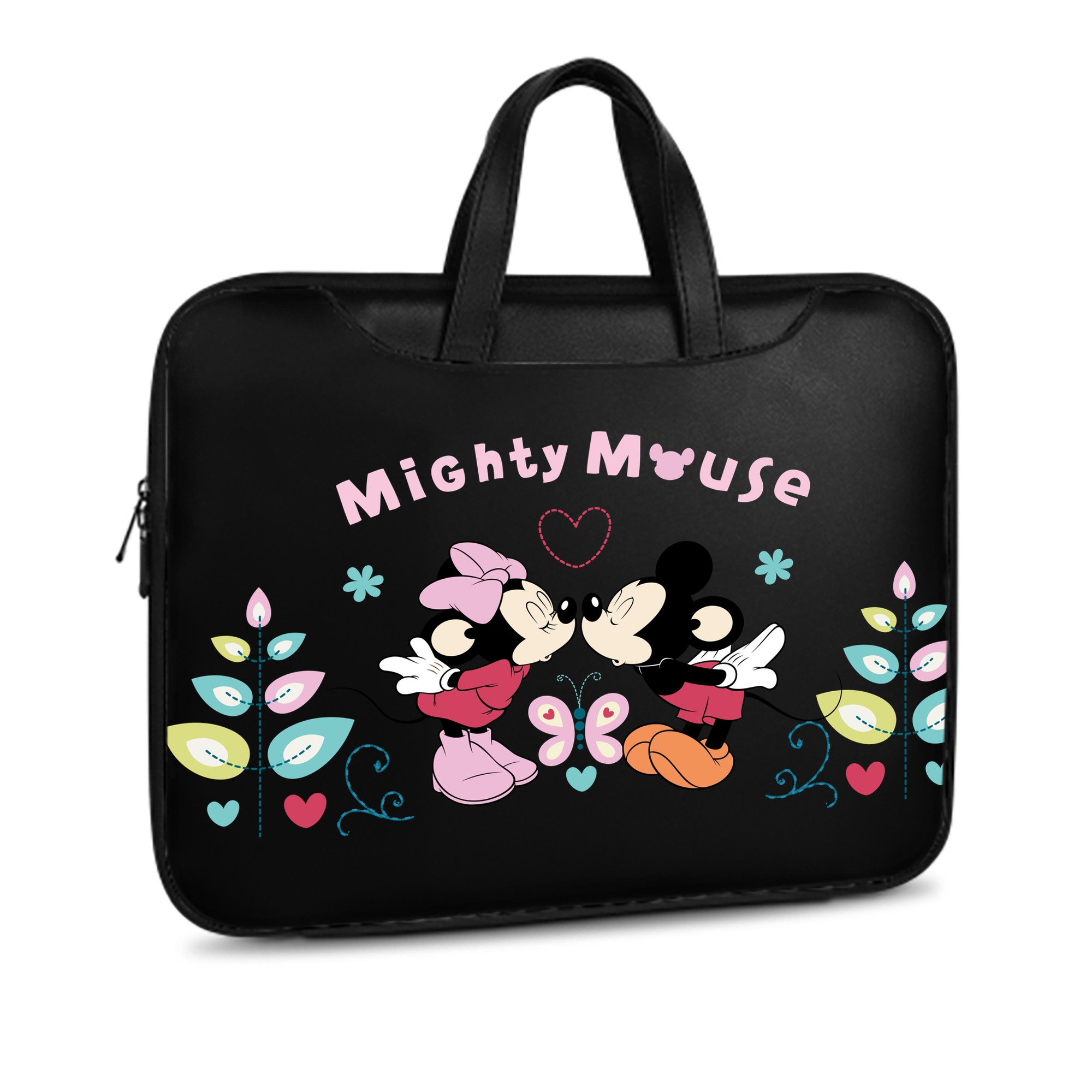 （画像用） ミッキーマウス Mickey Mouse レザーラップトップバッグ　ノートパソコンケース