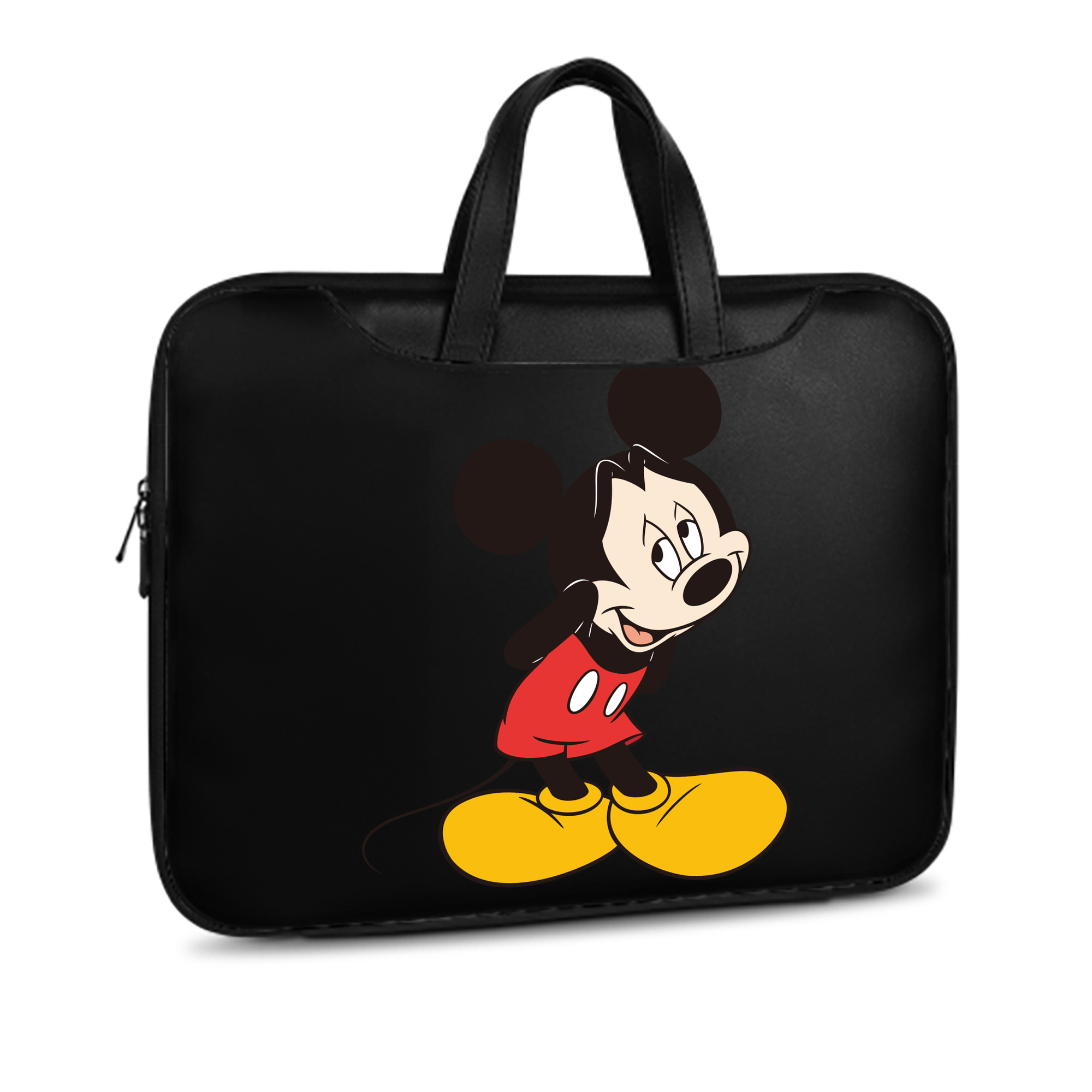ミッキーマウス Mickey Mouse レザーラップトップバッグ　ノートパソコンケース