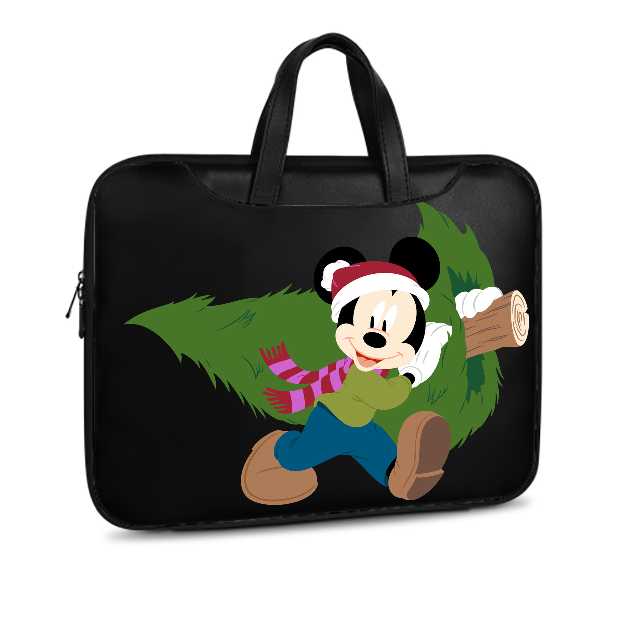 （画像用） ミッキーマウス Mickey Mouse レザーラップトップバッグ　ノートパソコンケース