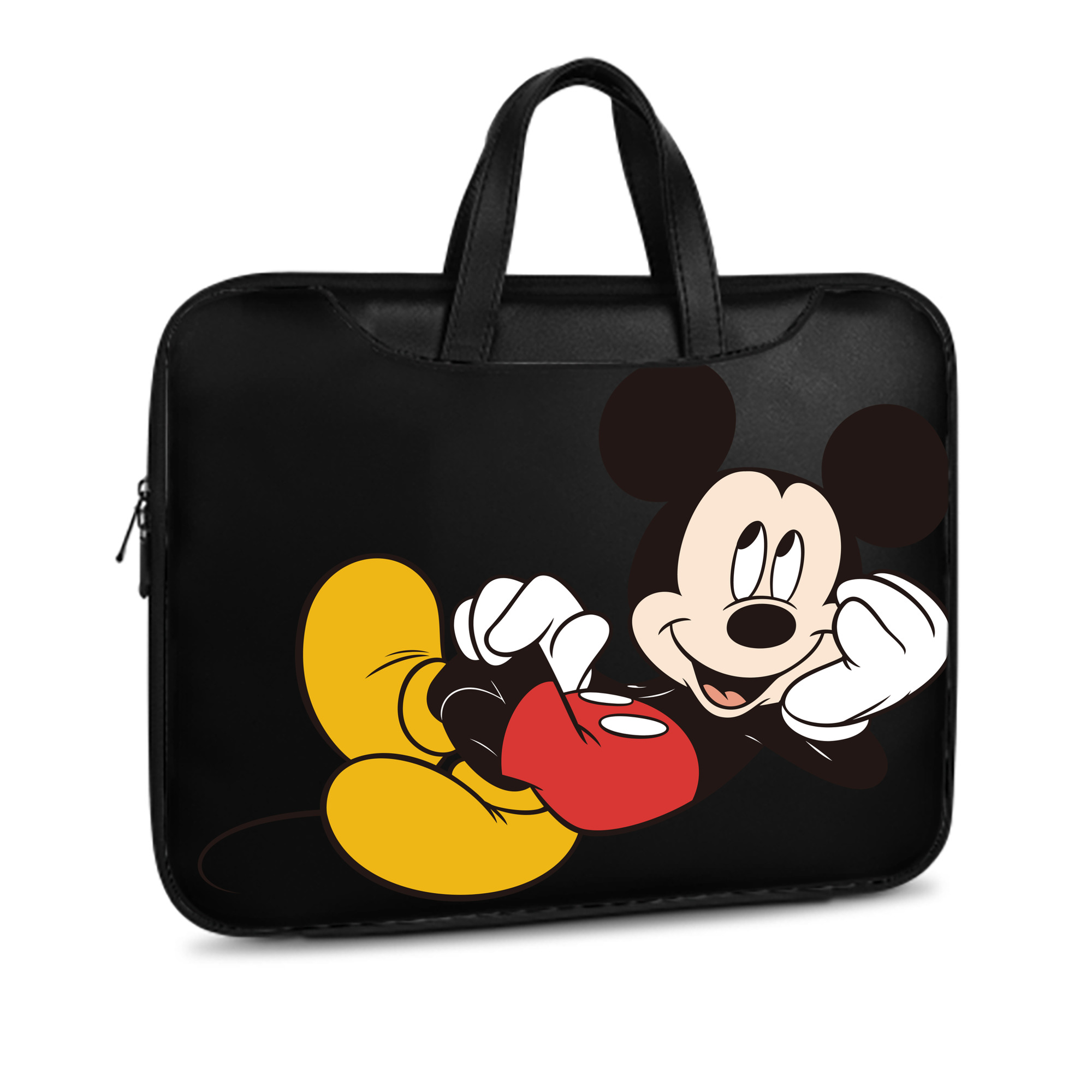 （画像用） ミッキーマウス Mickey Mouse レザーラップトップバッグ　ノートパソコンケース