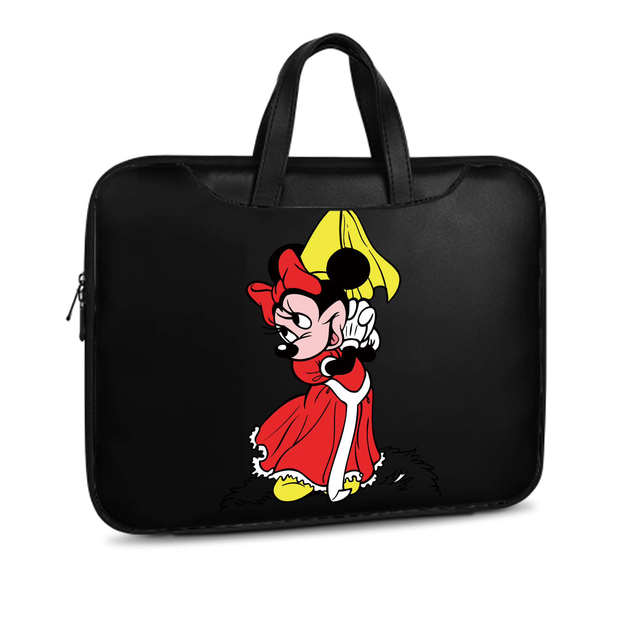 （画像用） ミッキーマウス Mickey Mouse レザーラップトップバッグ　ノートパソコンケース