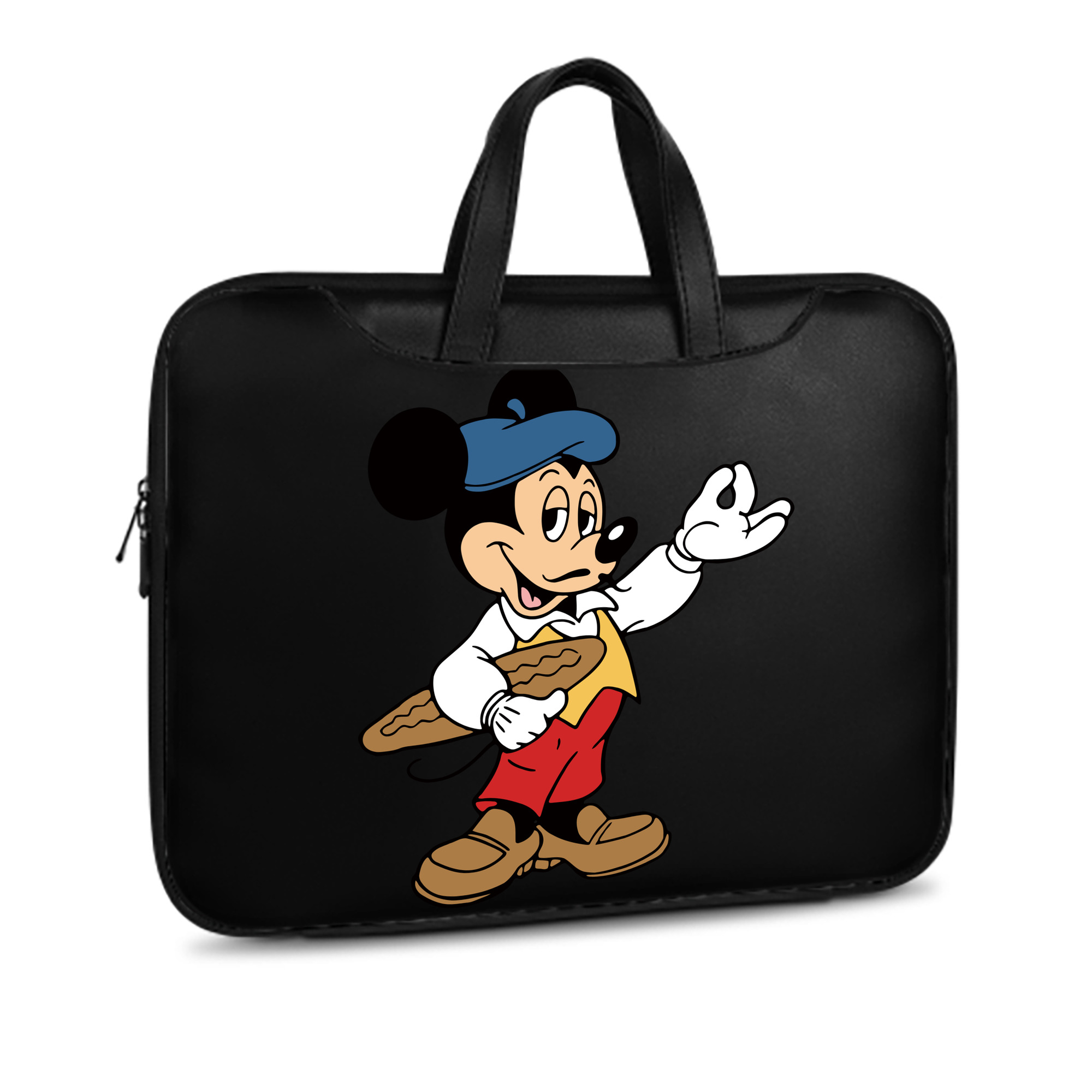（画像用） ミッキーマウス Mickey Mouse レザーラップトップバッグ　ノートパソコンケース