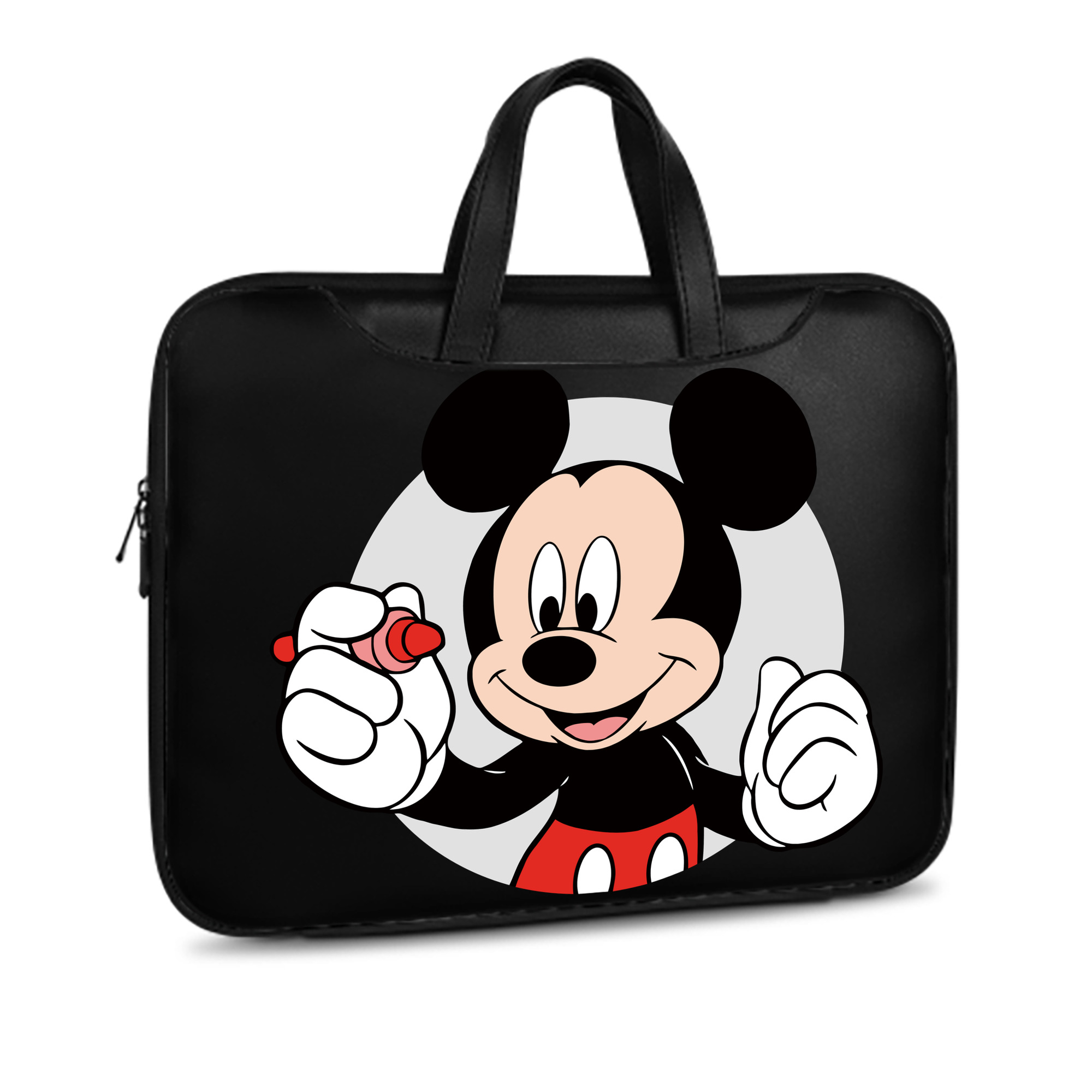 （画像用） ミッキーマウス Mickey Mouse レザーラップトップバッグ　ノートパソコンケース