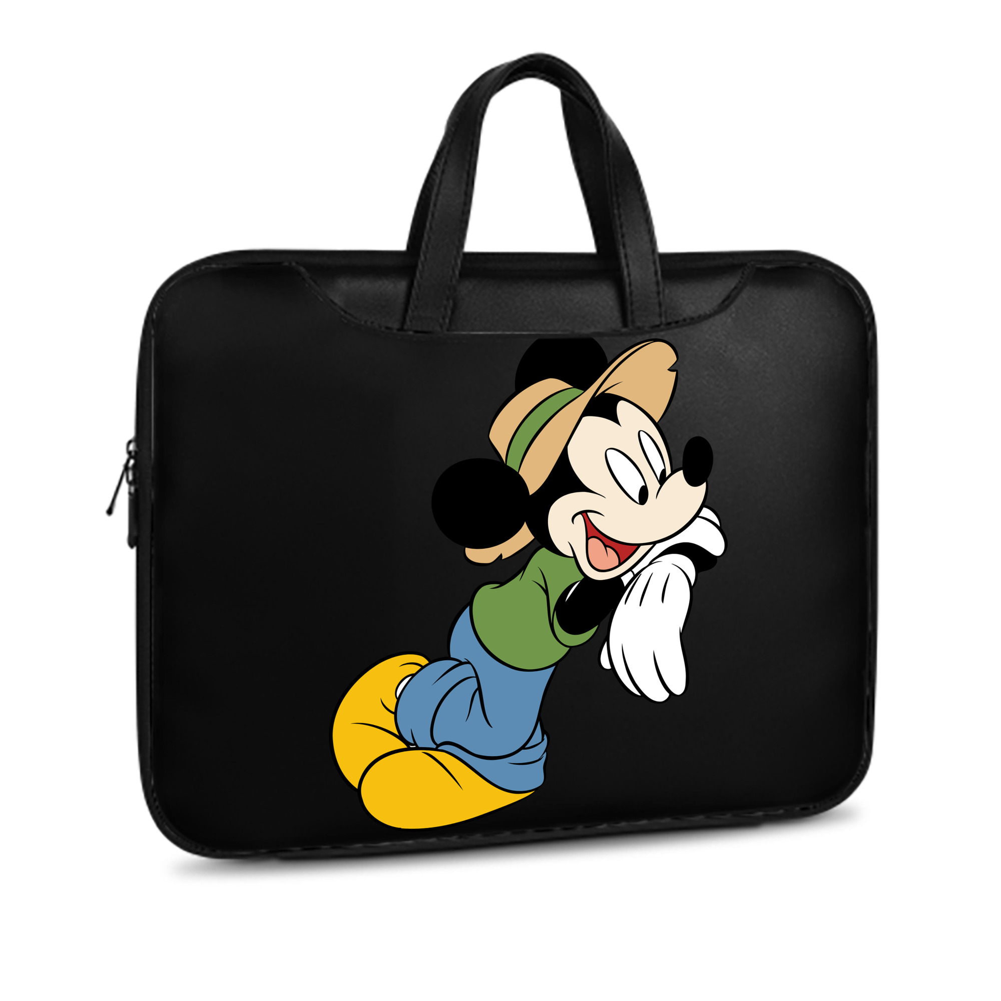 （画像用） ミッキーマウス Mickey Mouse レザーラップトップバッグ　ノートパソコンケース