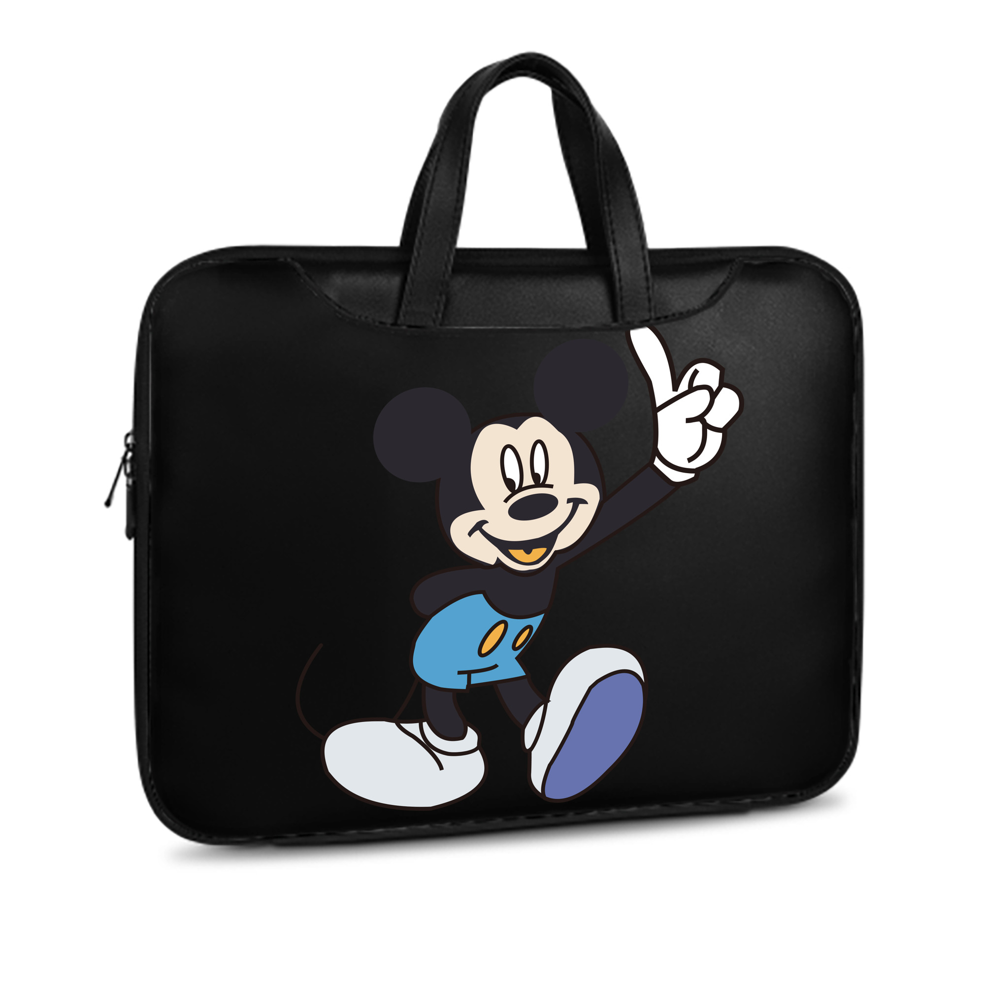 （画像用） ミッキーマウス Mickey Mouse レザーラップトップバッグ　ノートパソコンケース