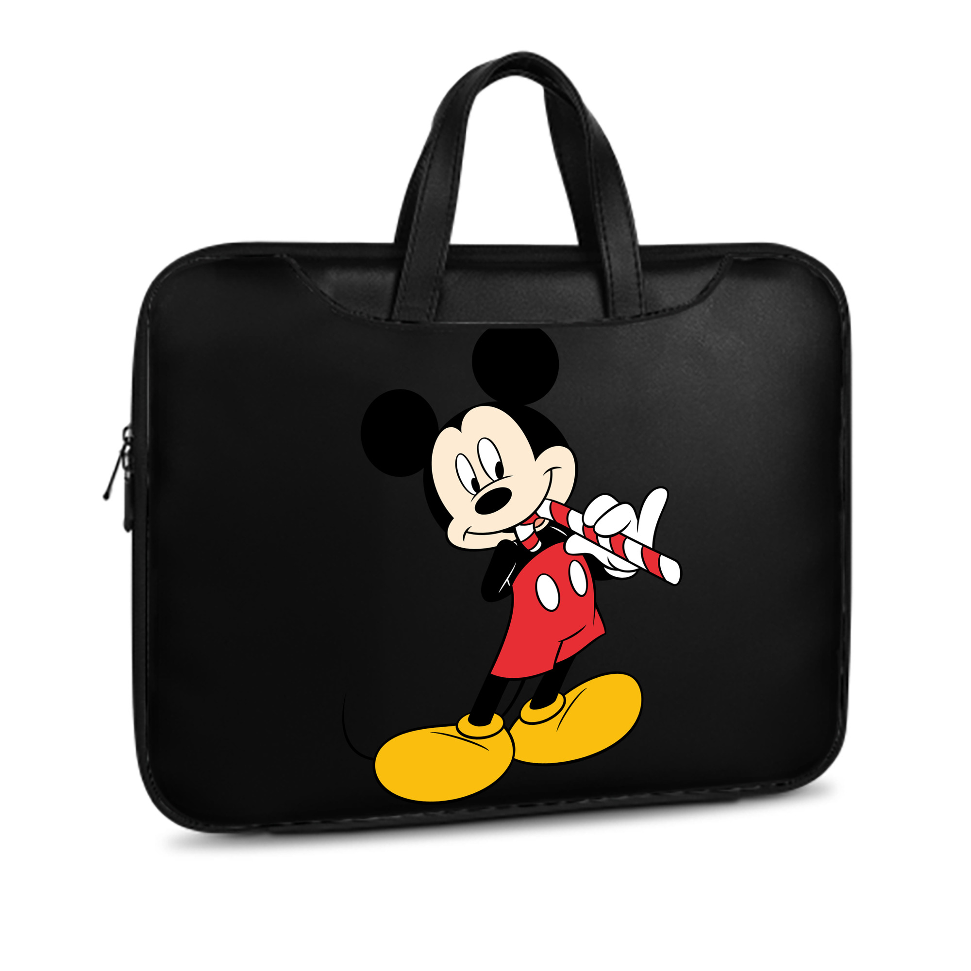 ミッキーマウス Mickey Mouse レザーラップトップバッグ　ノートパソコンケース