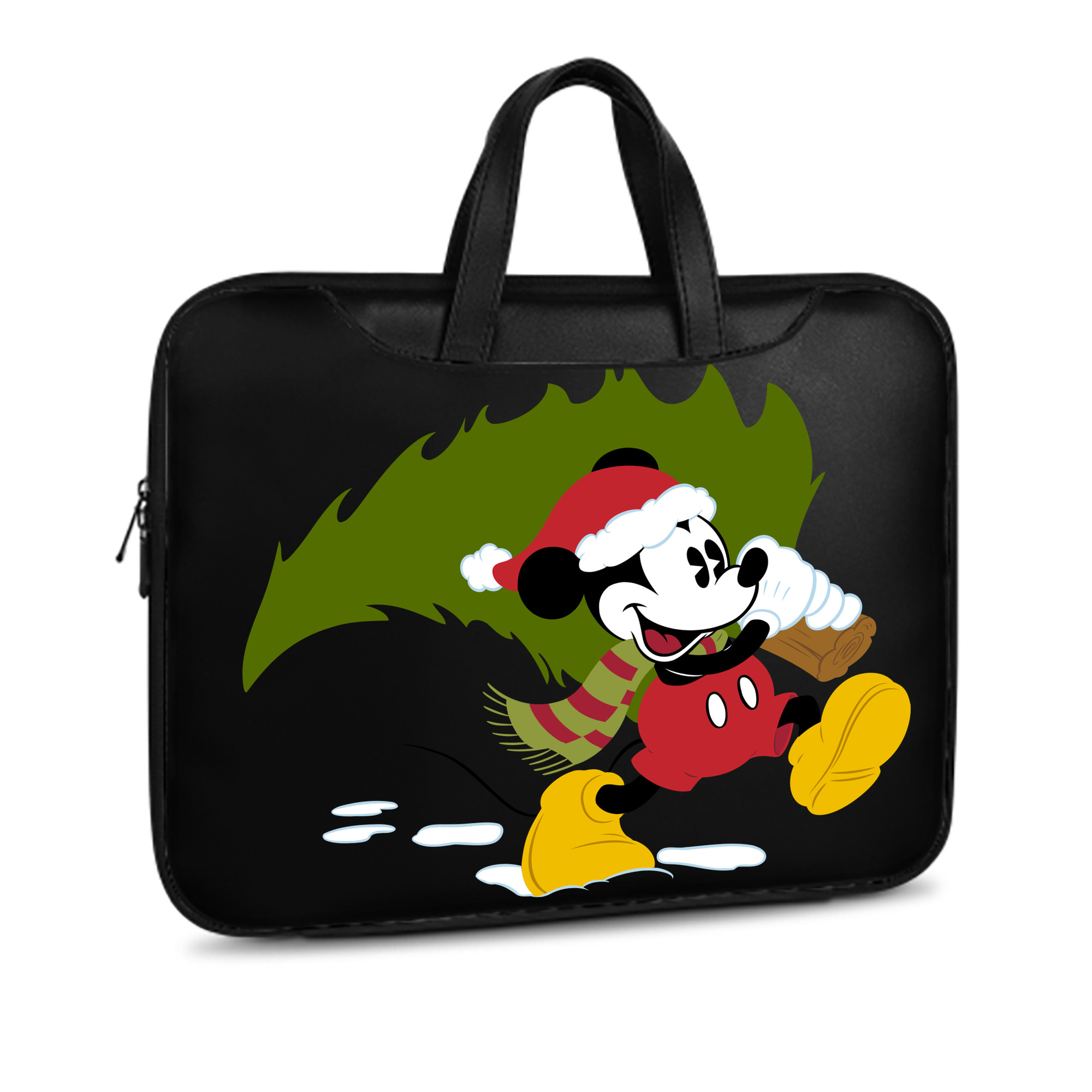 （画像用） ミッキーマウス Mickey Mouse レザーラップトップバッグ　ノートパソコンケース