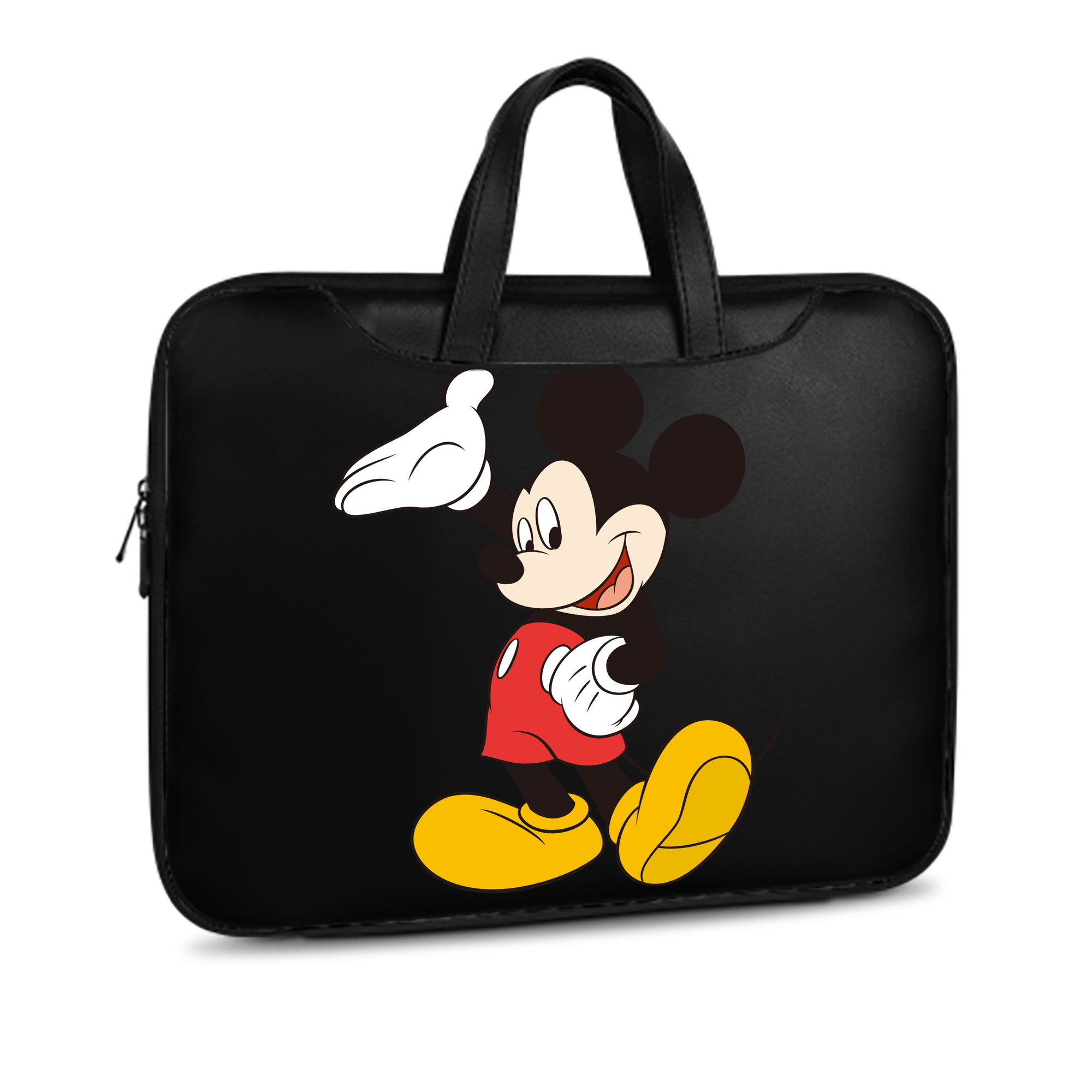 （画像用） ミッキーマウス Mickey Mouse レザーラップトップバッグ　ノートパソコンケース