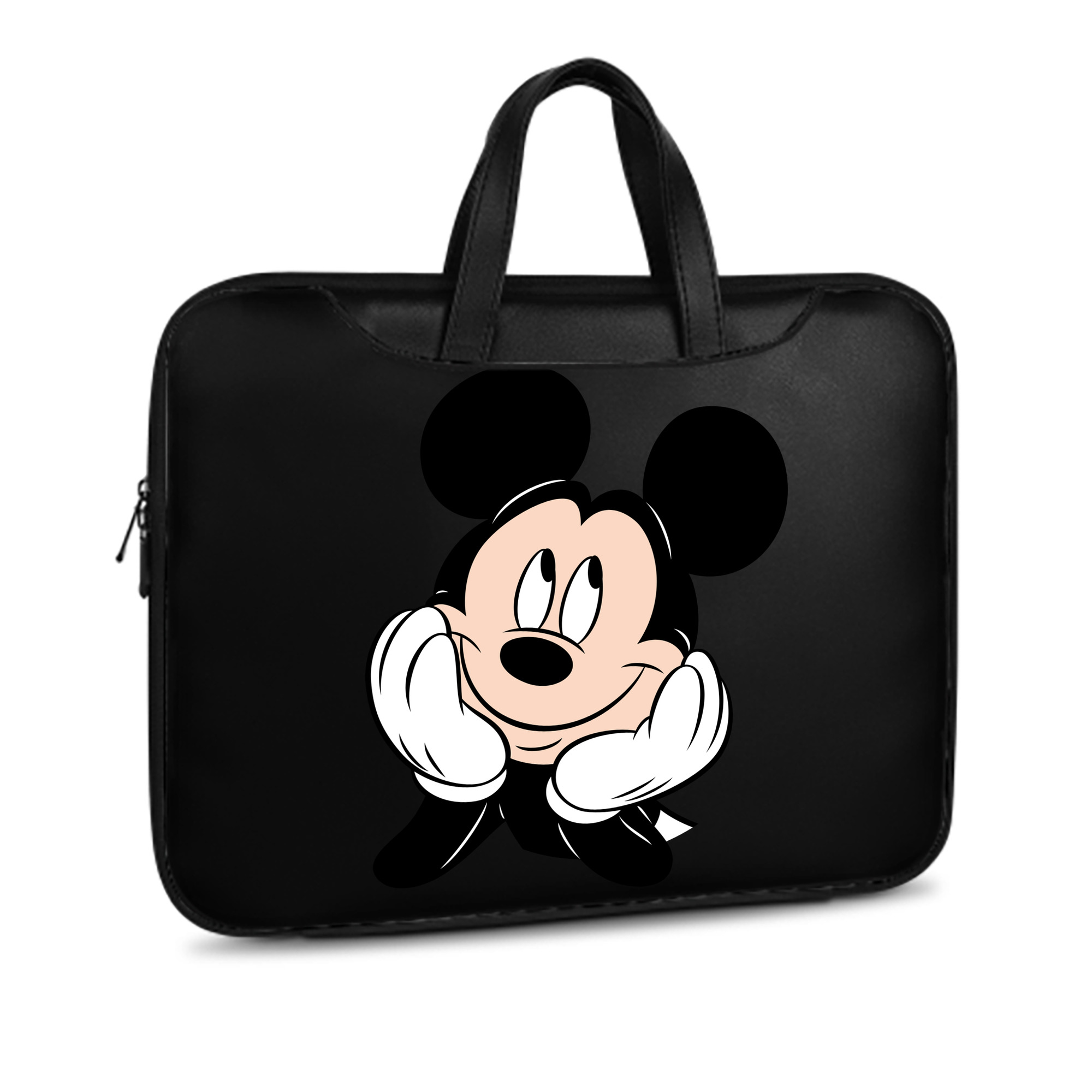 ミッキーマウス Mickey Mouse レザーラップトップバッグ　ノートパソコンケース