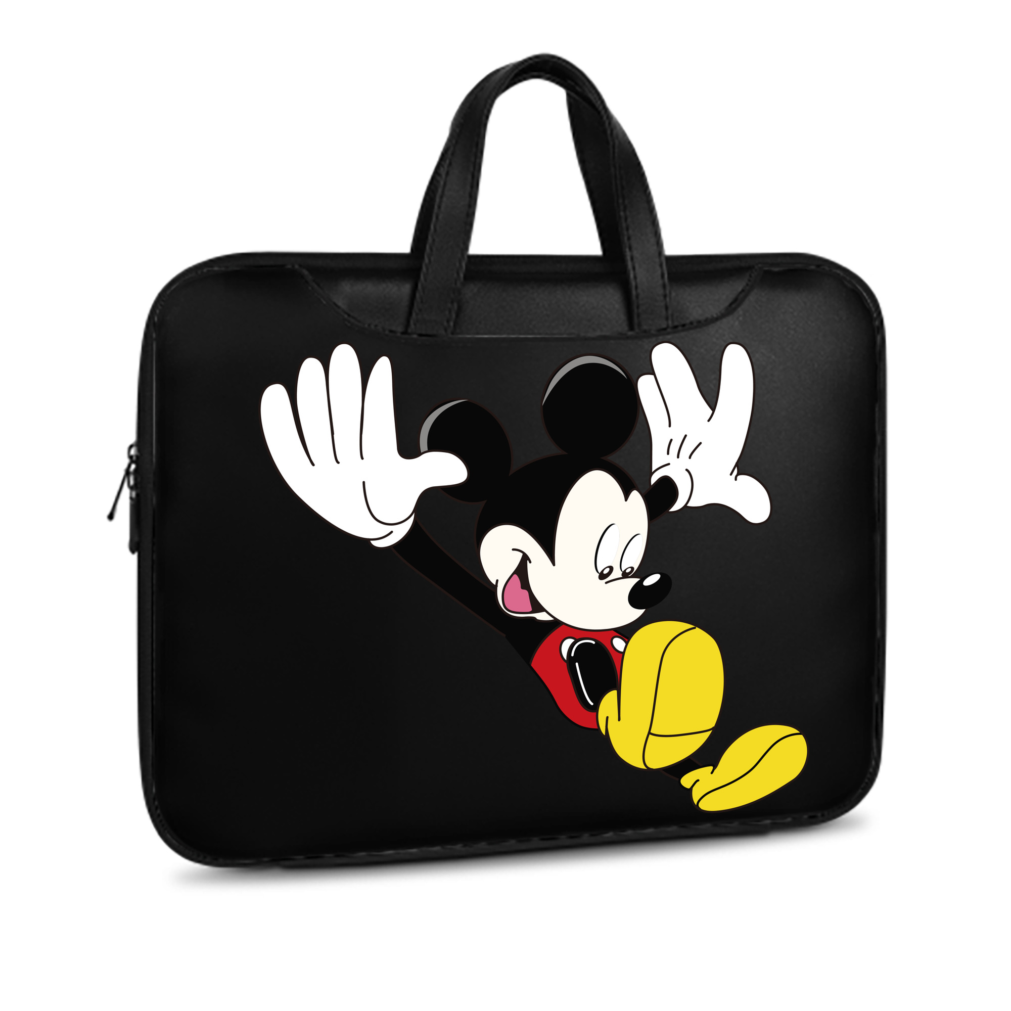 （画像用） ミッキーマウス Mickey Mouse レザーラップトップバッグ　ノートパソコンケース
