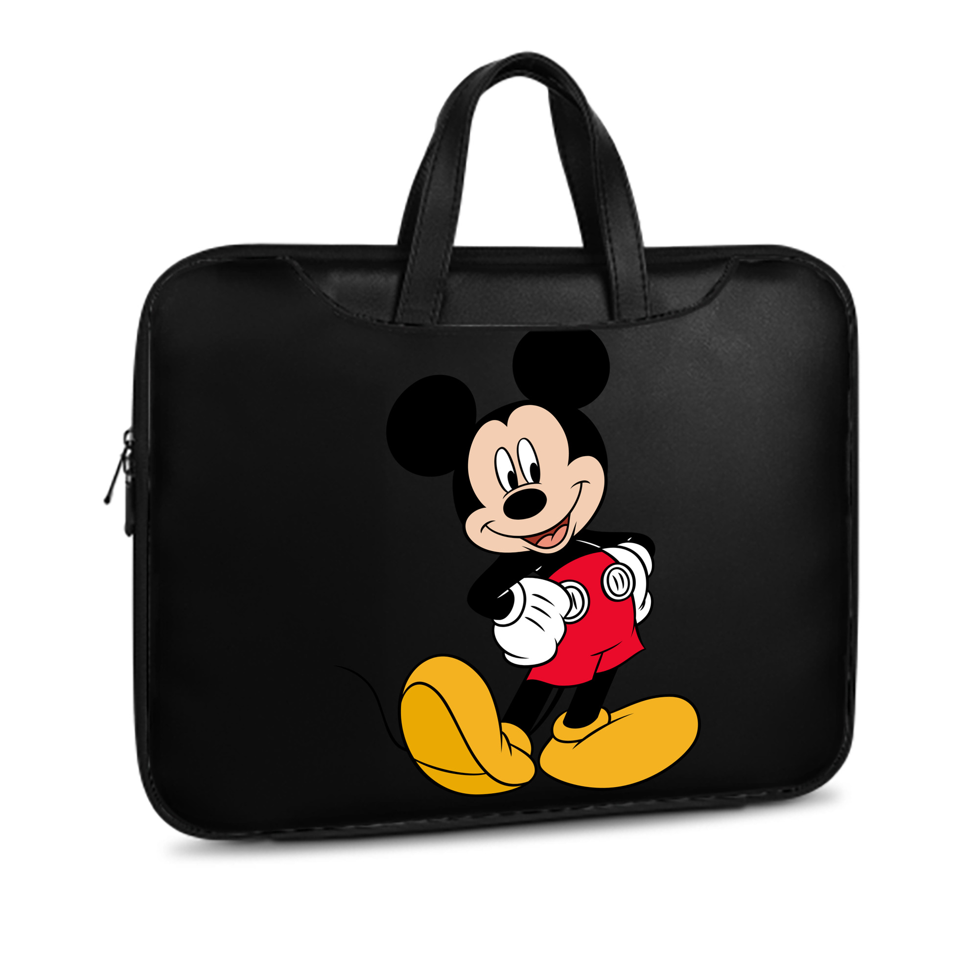 ミッキーマウス Mickey Mouse レザーラップトップバッグ　ノートパソコンケース