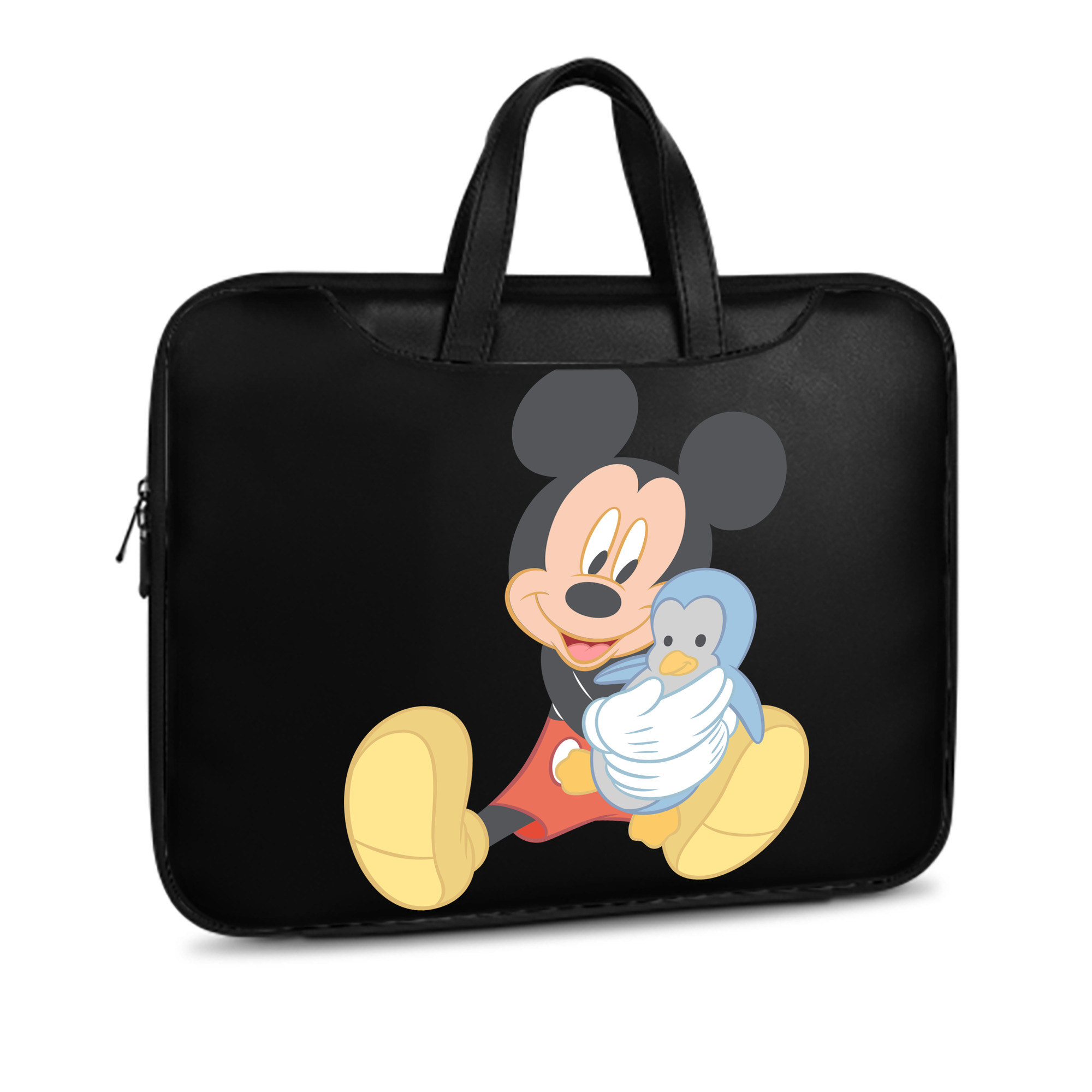 （画像用） ミッキーマウス Mickey Mouse レザーラップトップバッグ　ノートパソコンケース