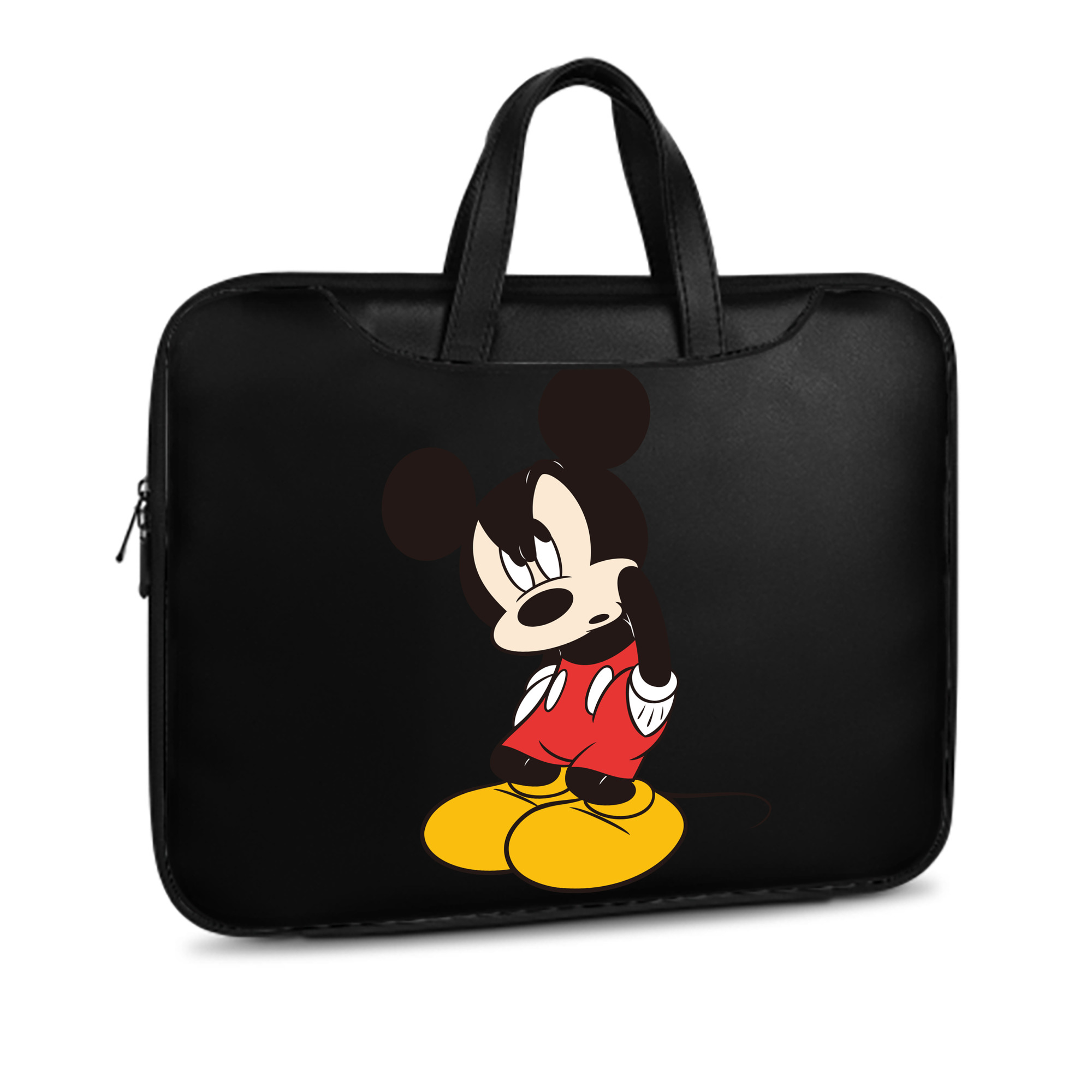 ミッキーマウス Mickey Mouse レザーラップトップバッグ　ノートパソコンケース
