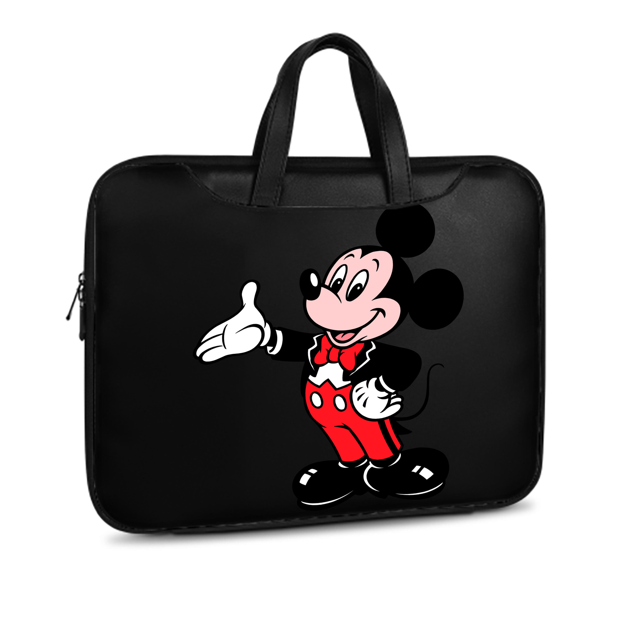 ミッキーマウス Mickey Mouse レザーラップトップバッグ　ノートパソコンケース