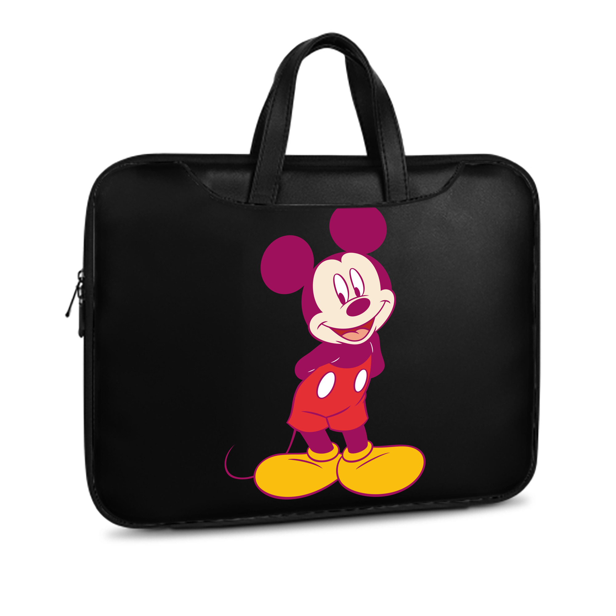 ミッキーマウス Mickey Mouse レザーラップトップバッグ　ノートパソコンケース