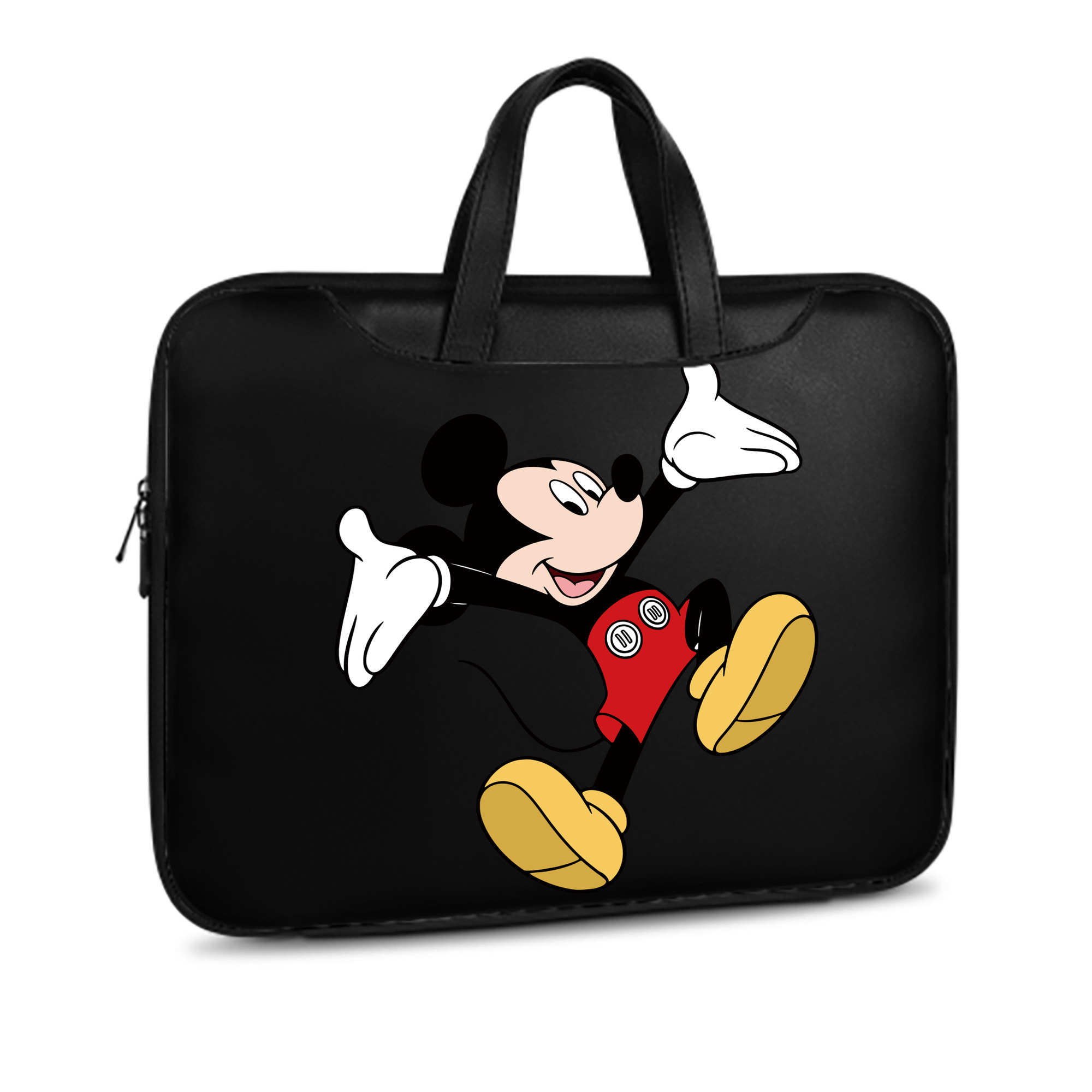 （画像用） ミッキーマウス Mickey Mouse レザーラップトップバッグ　ノートパソコンケース