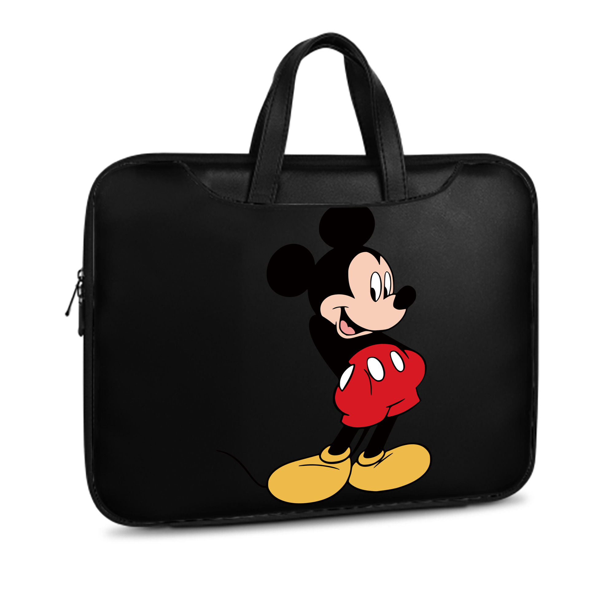 ミッキーマウス Mickey Mouse レザーラップトップバッグ　ノートパソコンケース