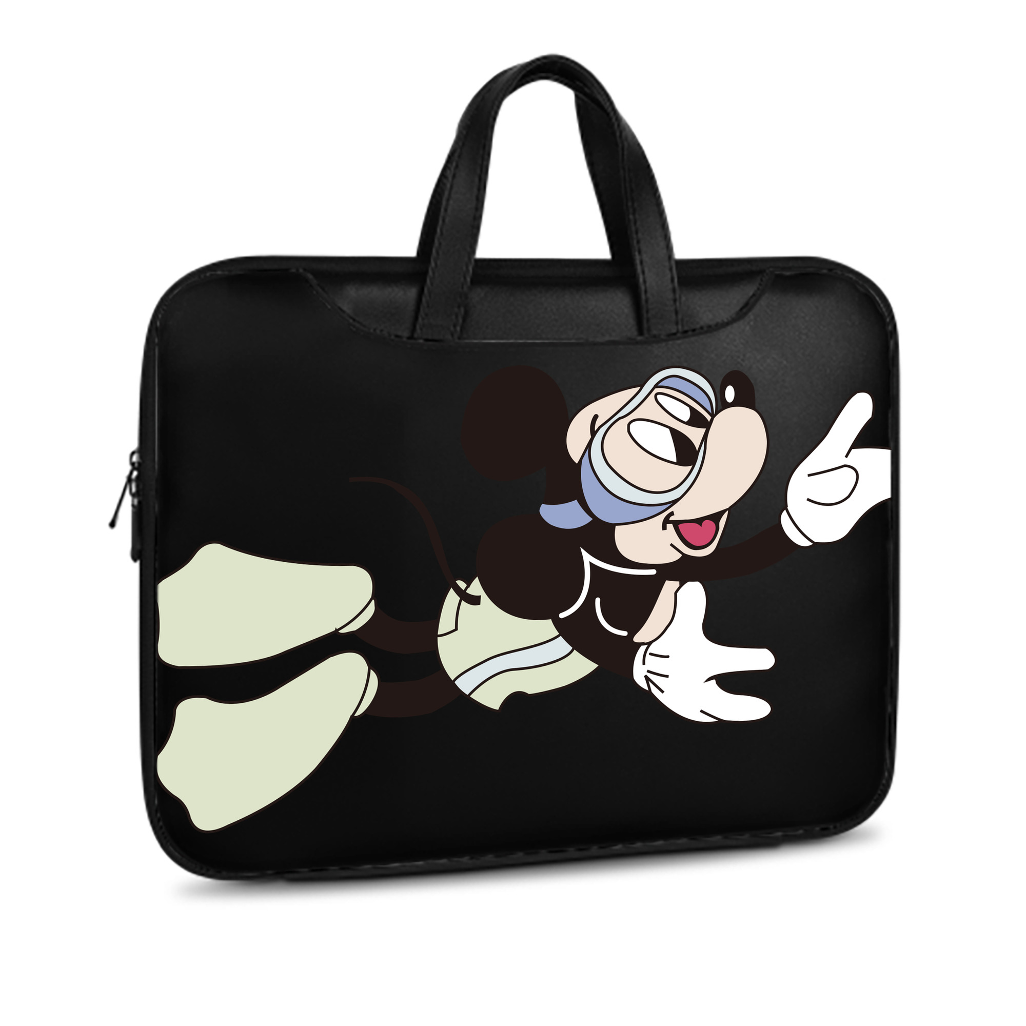 ミッキーマウス Mickey Mouse レザーラップトップバッグ　ノートパソコンケース