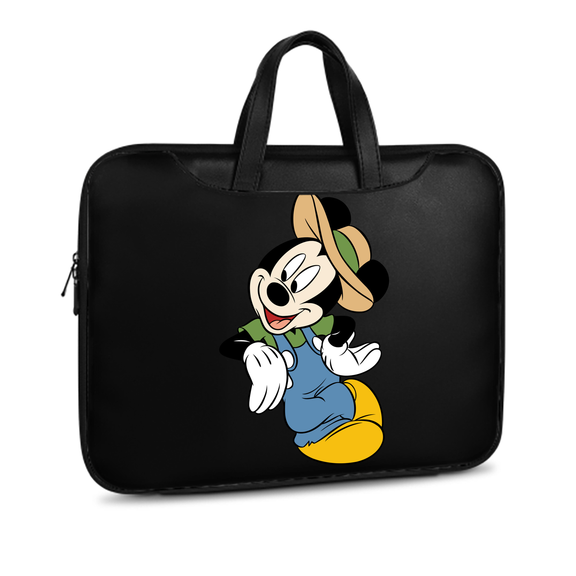 （画像用） ミッキーマウス Mickey Mouse レザーラップトップバッグ　ノートパソコンケース