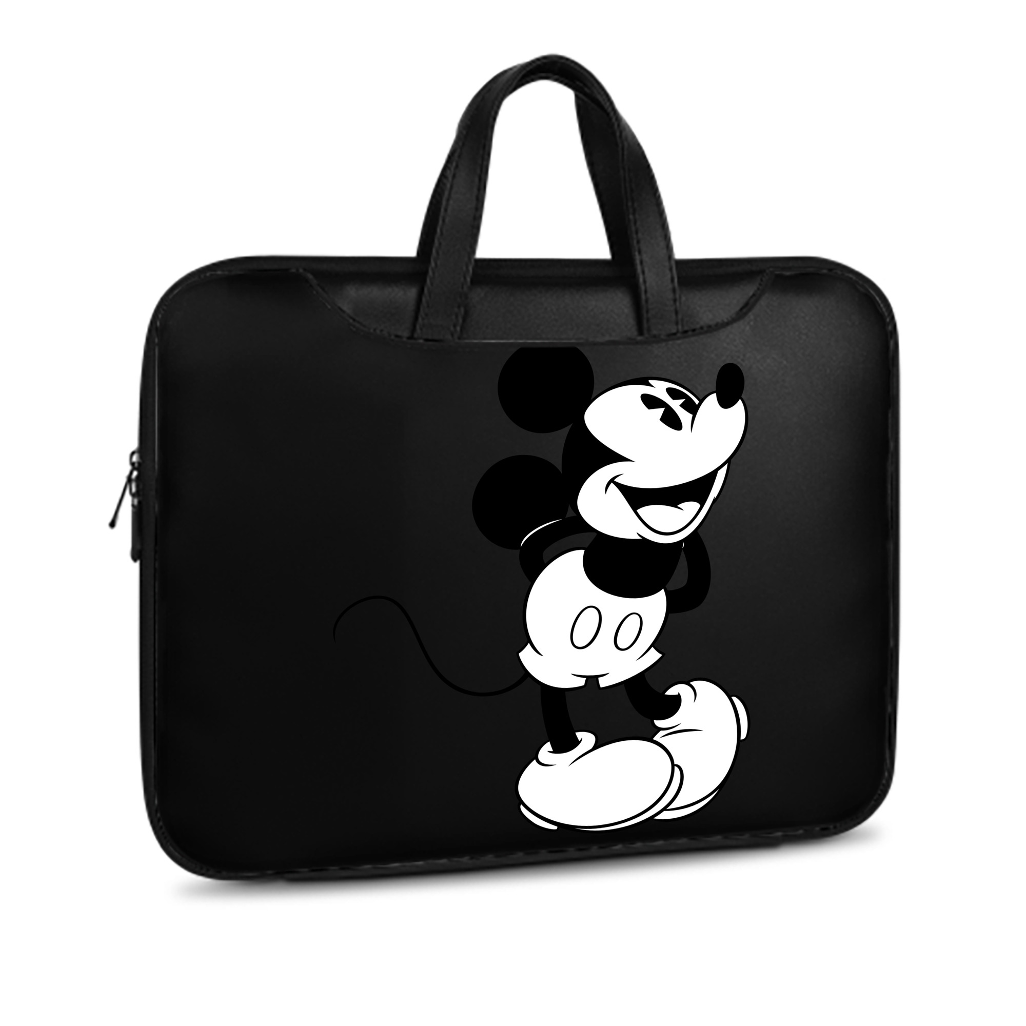 ミッキーマウス Mickey Mouse レザーラップトップバッグ　ノートパソコンケース