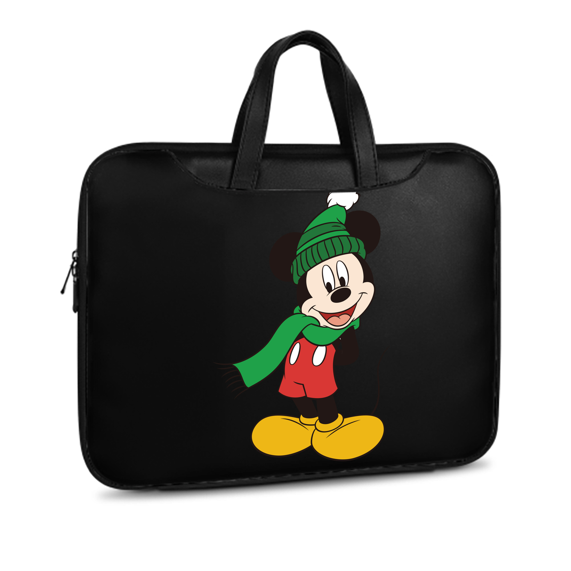 ミッキーマウス Mickey Mouse レザーラップトップバッグ　ノートパソコンケース