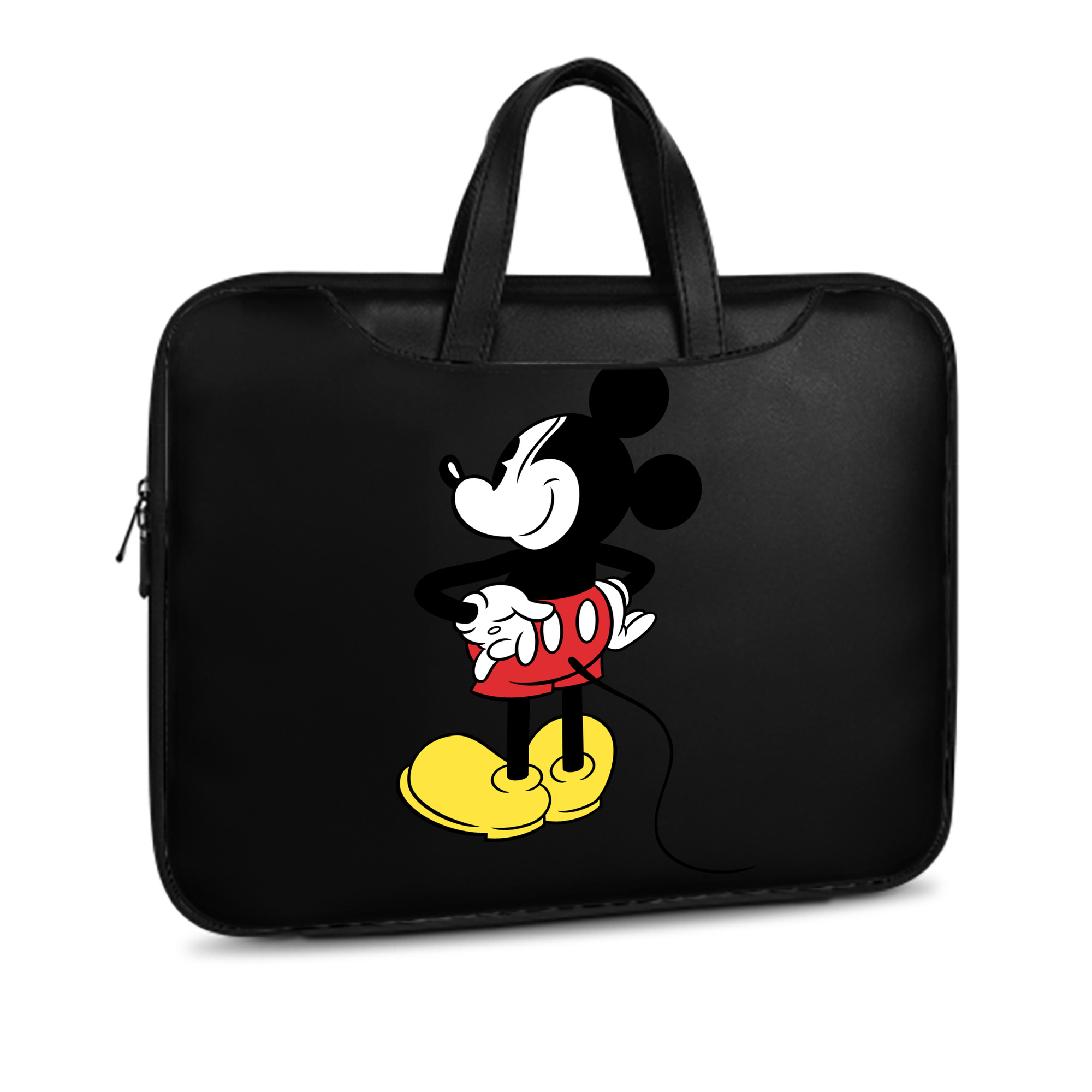 ミッキーマウス Mickey Mouse レザーラップトップバッグ　ノートパソコンケース