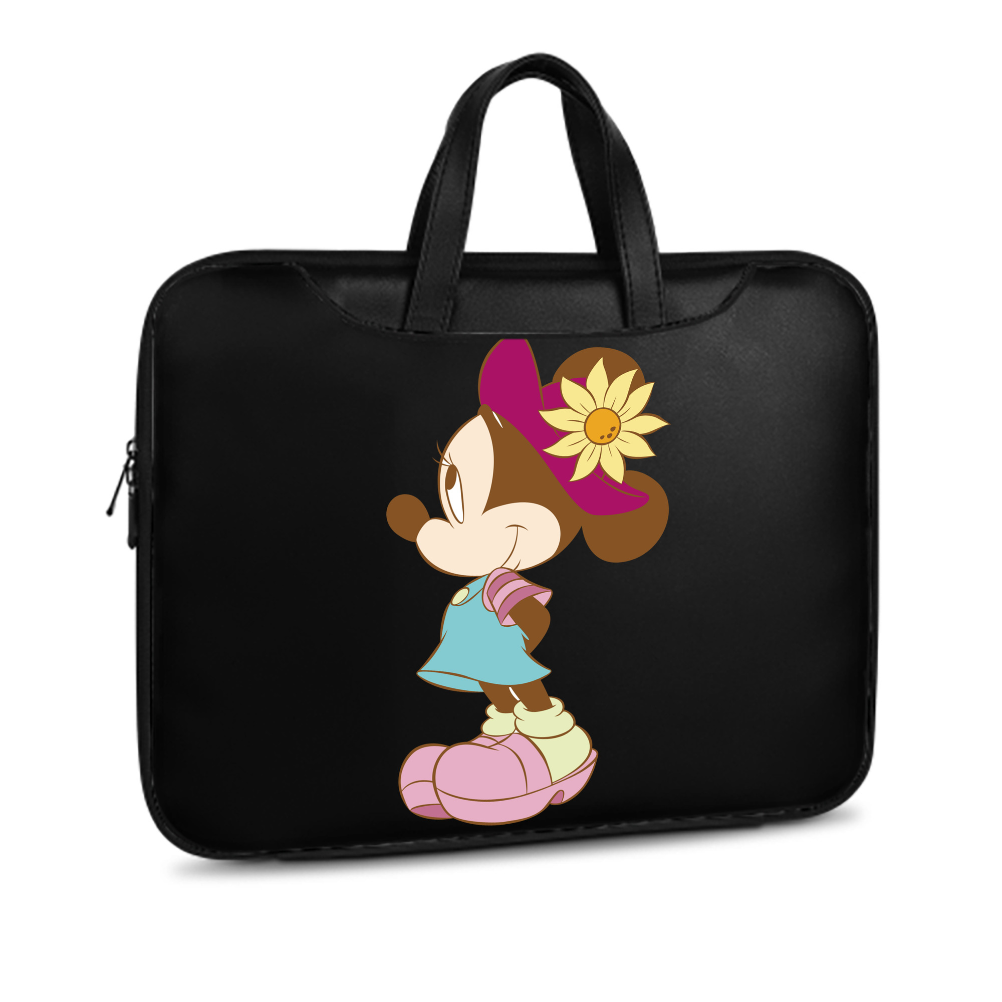 （画像用） ミッキーマウス Mickey Mouse レザーラップトップバッグ　ノートパソコンケース