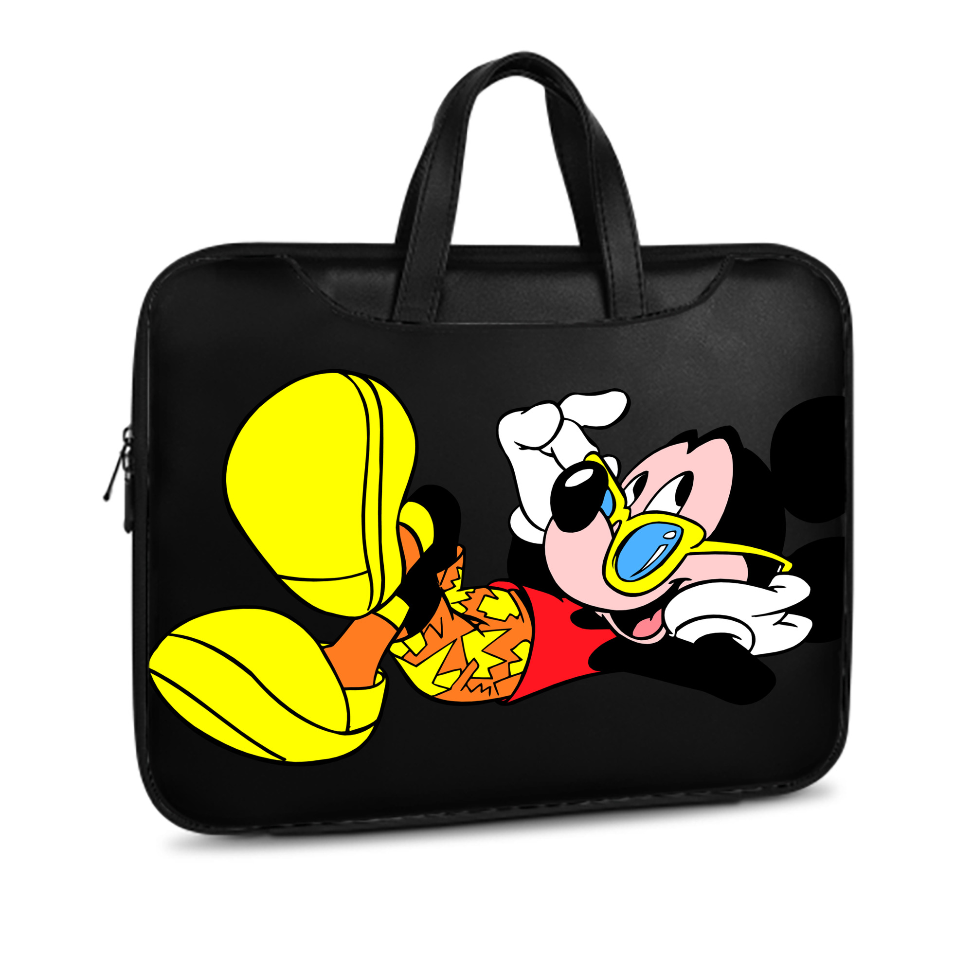 ミッキーマウス Mickey Mouse レザーラップトップバッグ　ノートパソコンケース