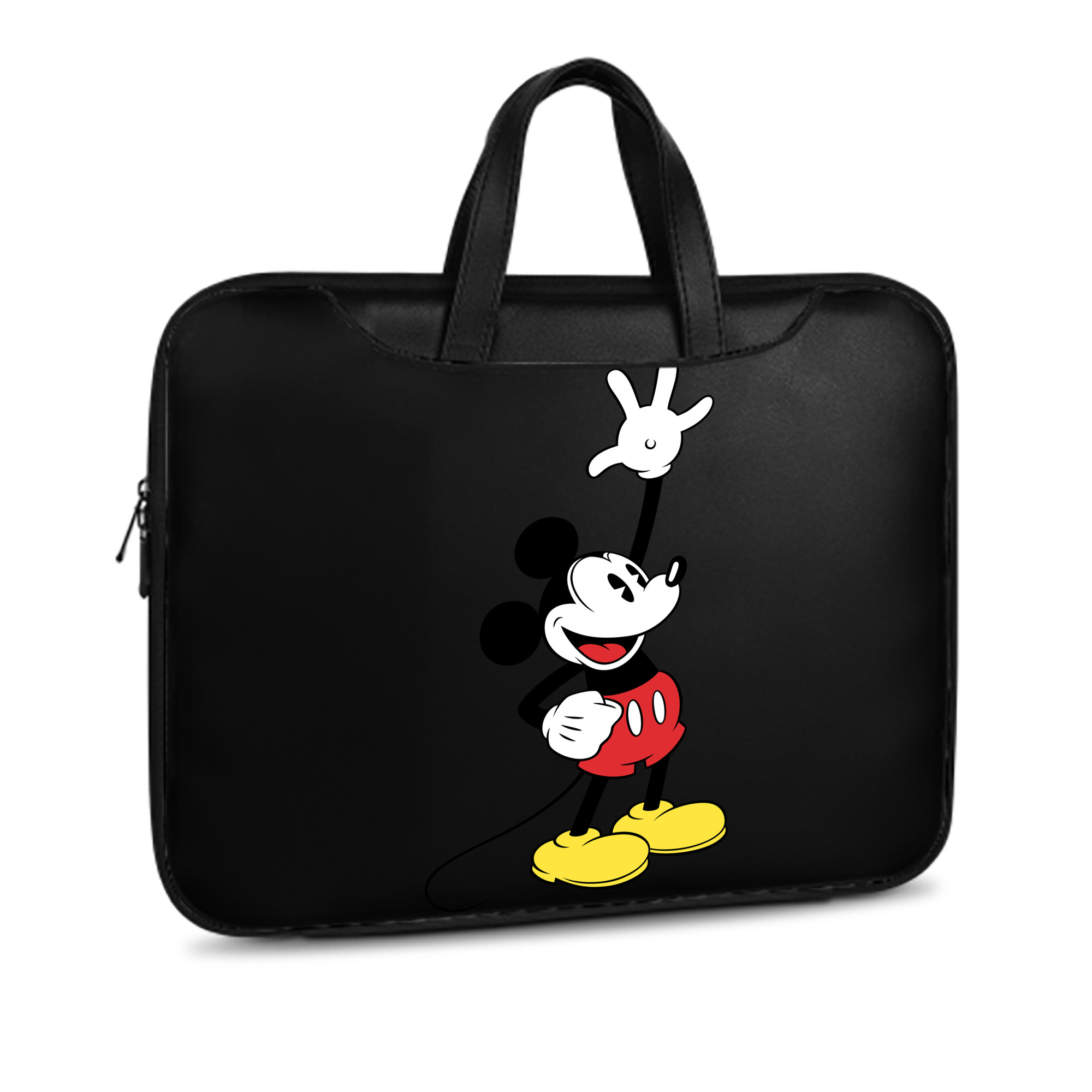 ミッキーマウス Mickey Mouse レザーラップトップバッグ　ノートパソコンケース