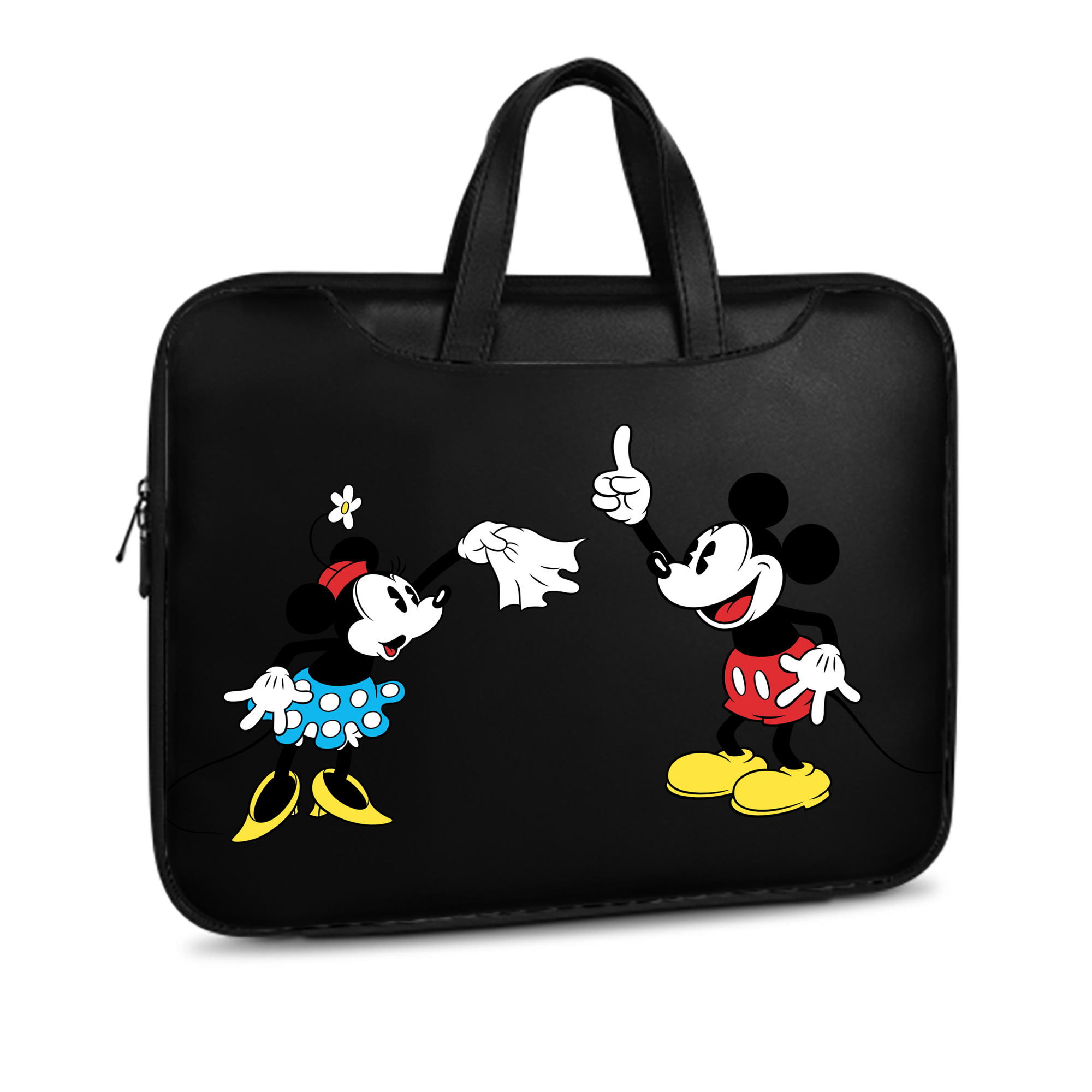 ミッキーマウス Mickey Mouse レザーラップトップバッグ　ノートパソコンケース