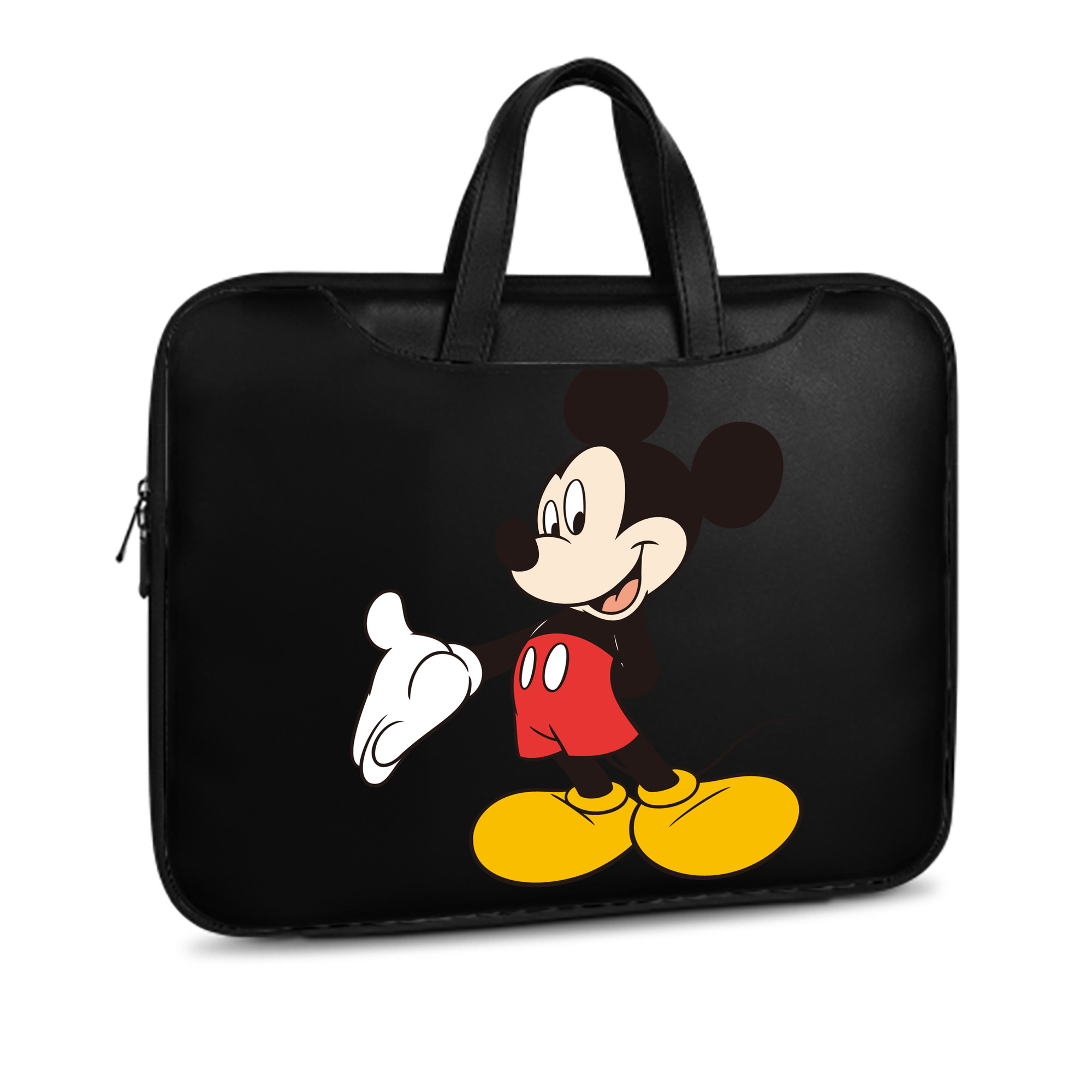 ミッキーマウス Mickey Mouse レザーラップトップバッグ　ノートパソコンケース